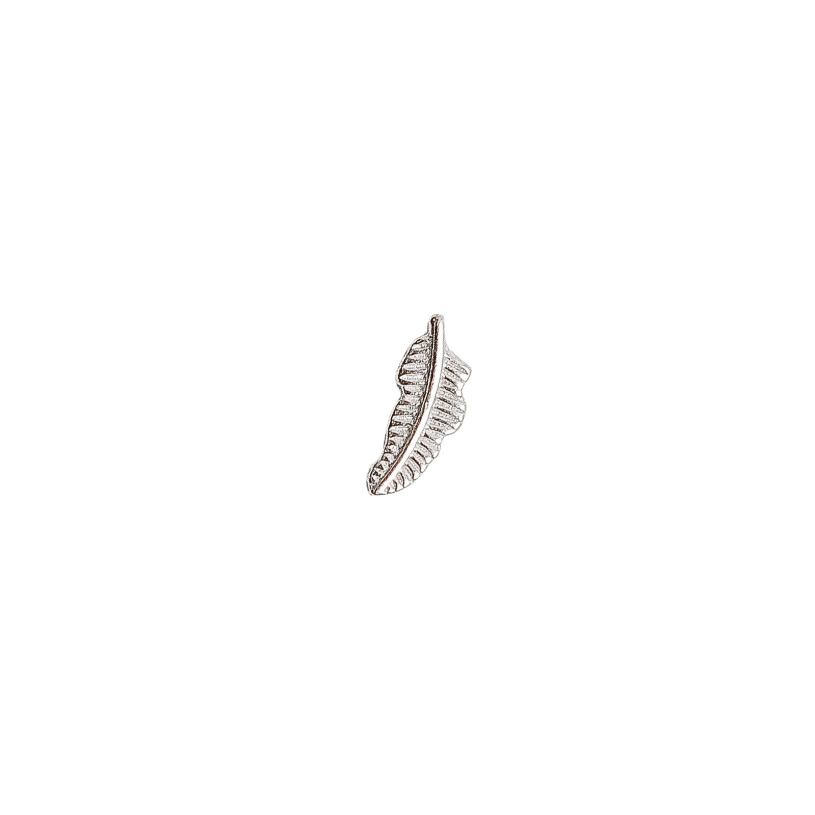 Piercing haste pena 8mm orelha esquerda