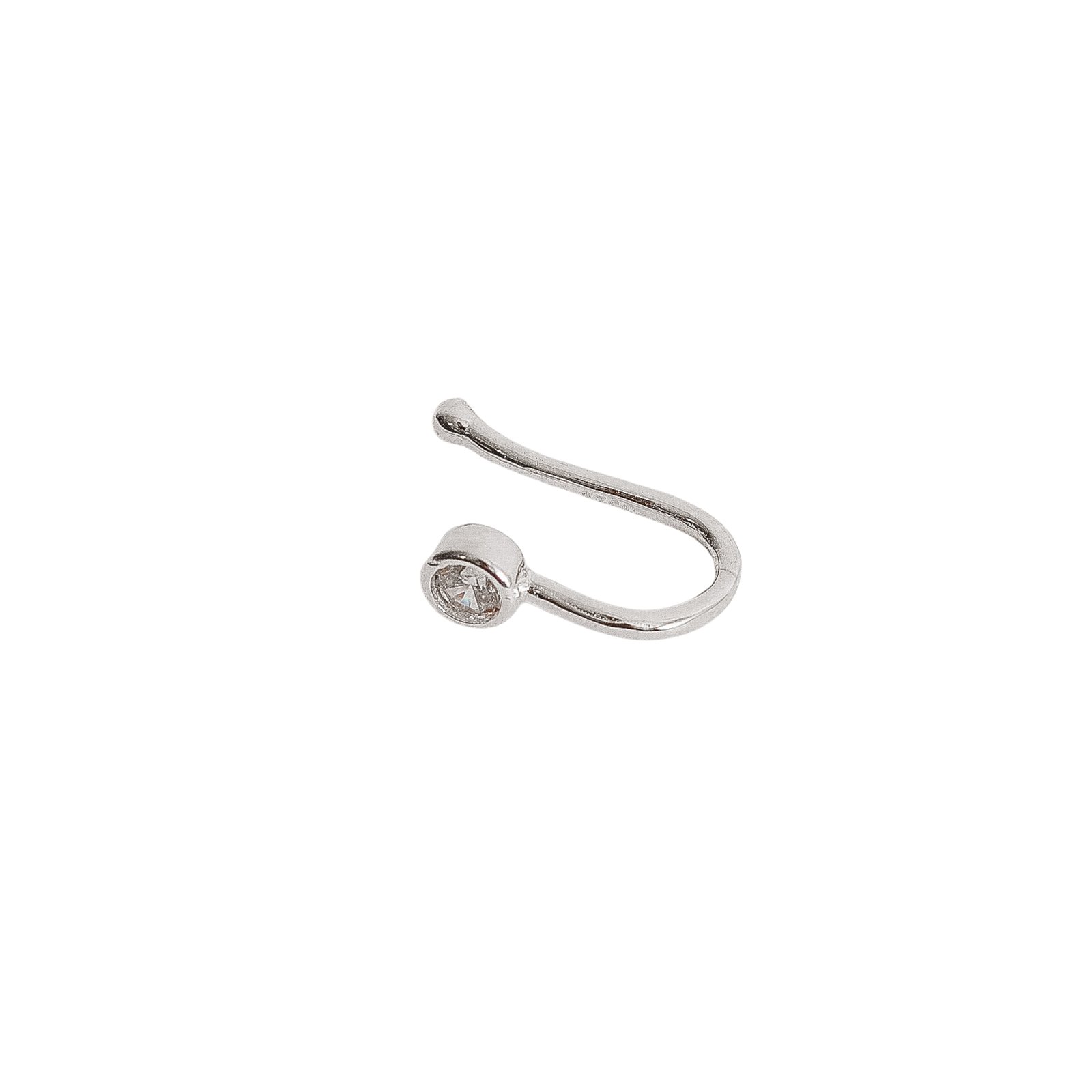 Piercing fake zircônia embutida