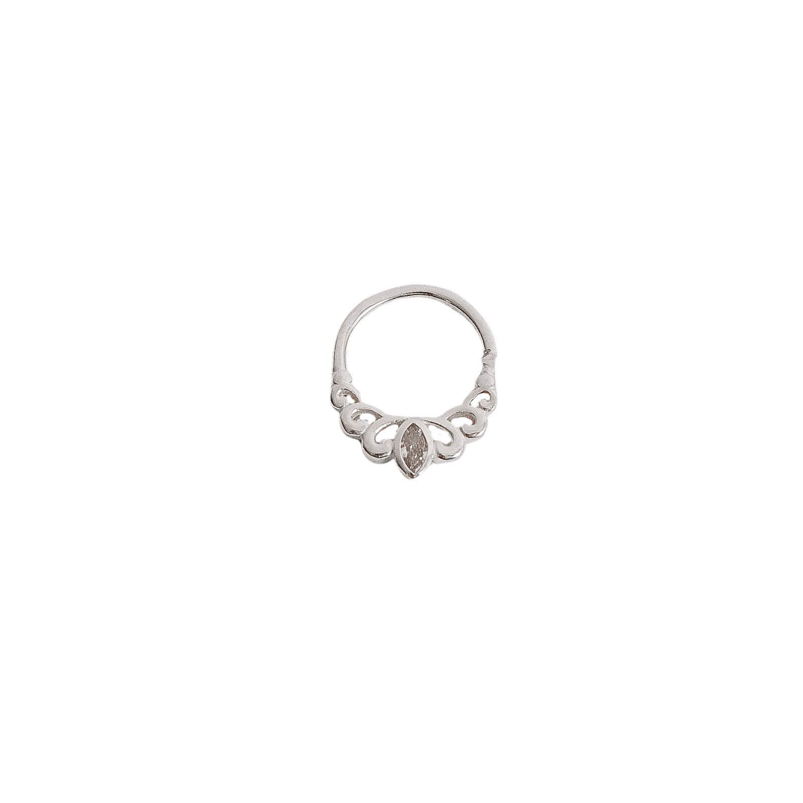 Piercing argola zircônia navete 9mm