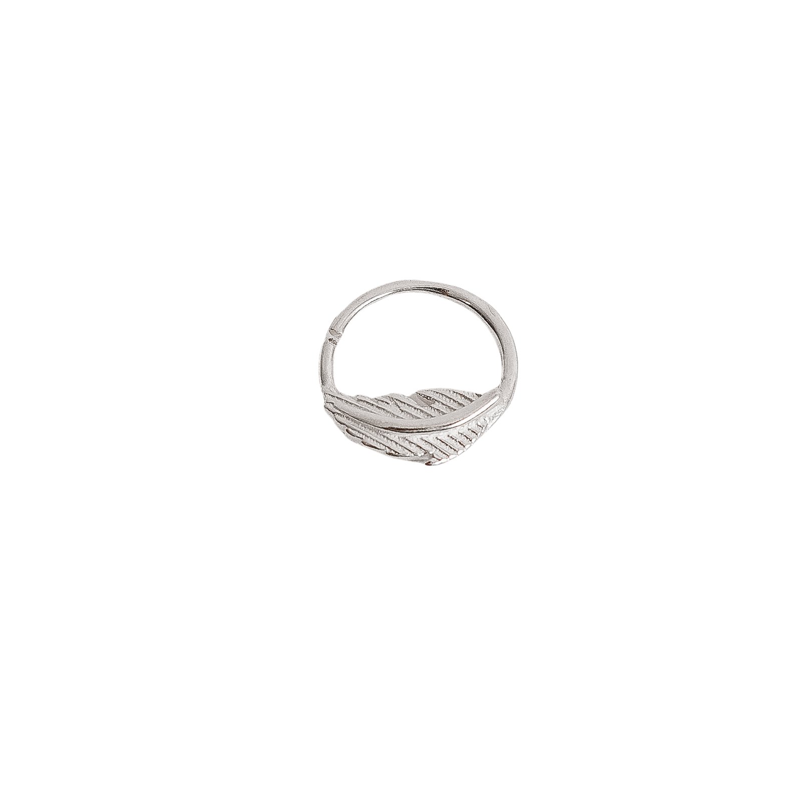 Piercing argola com pena 11mm orelha direita