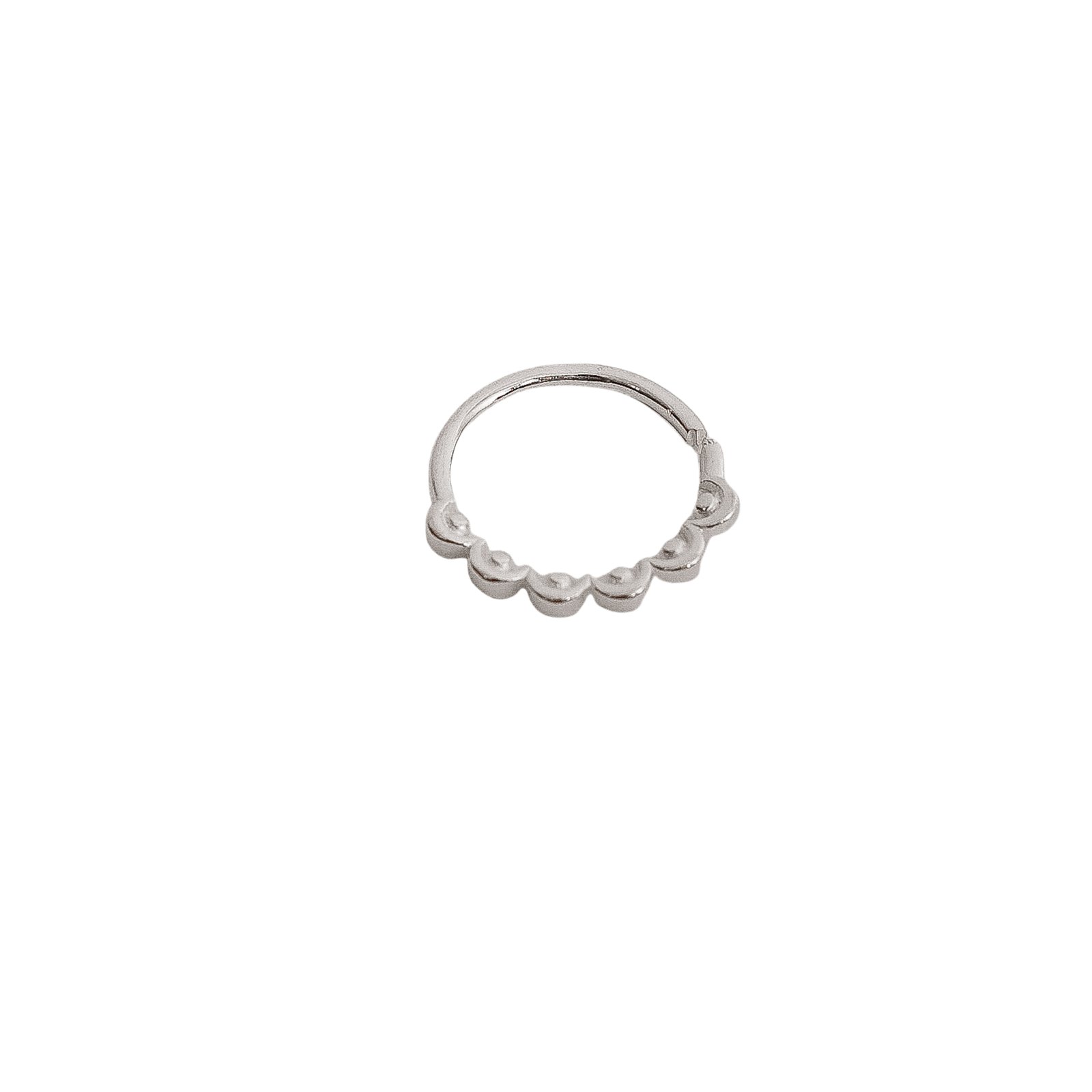 Piercing argola franja com bolinhas 10mm