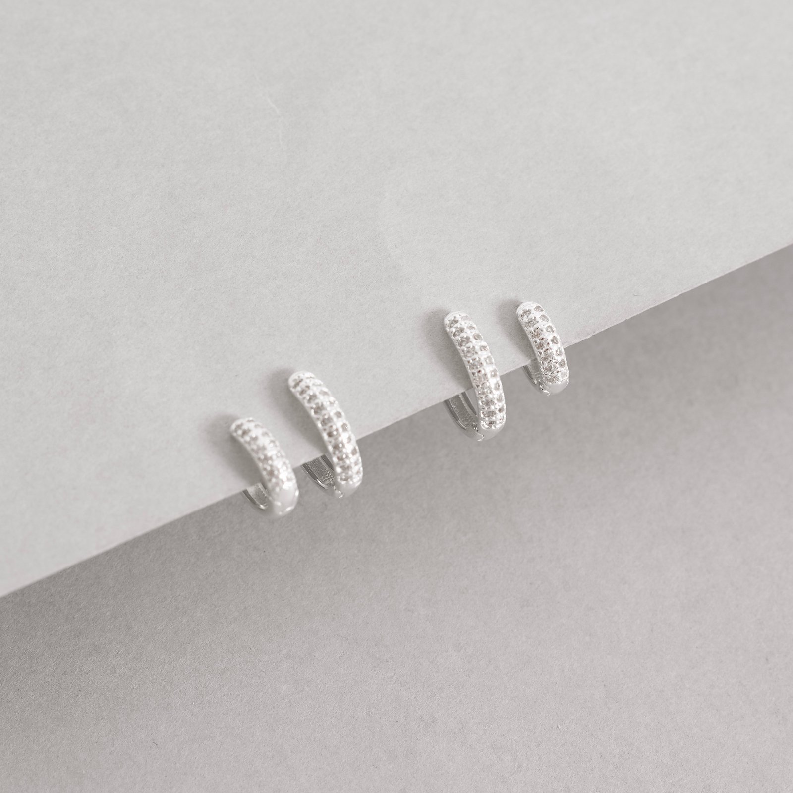 Dupla argolas click 10 e 13mm cravejado duplo