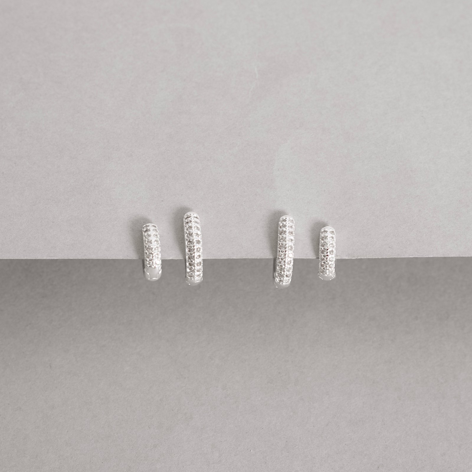 Dupla argolas click 10 e 13mm cravejado duplo
