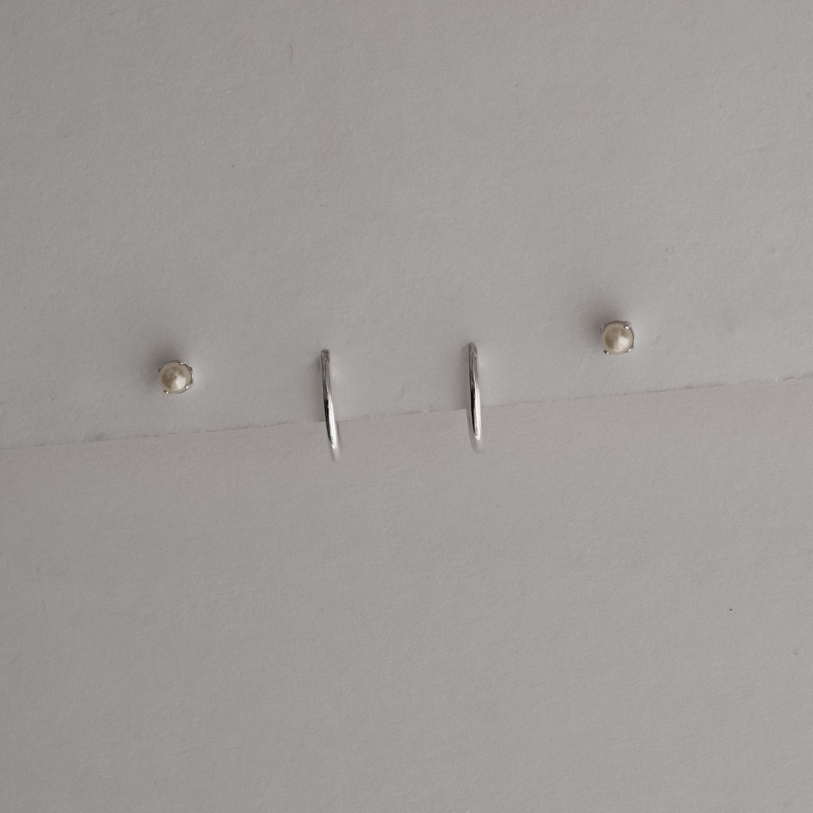 Dupla pérola 3mm e argola 12mm
