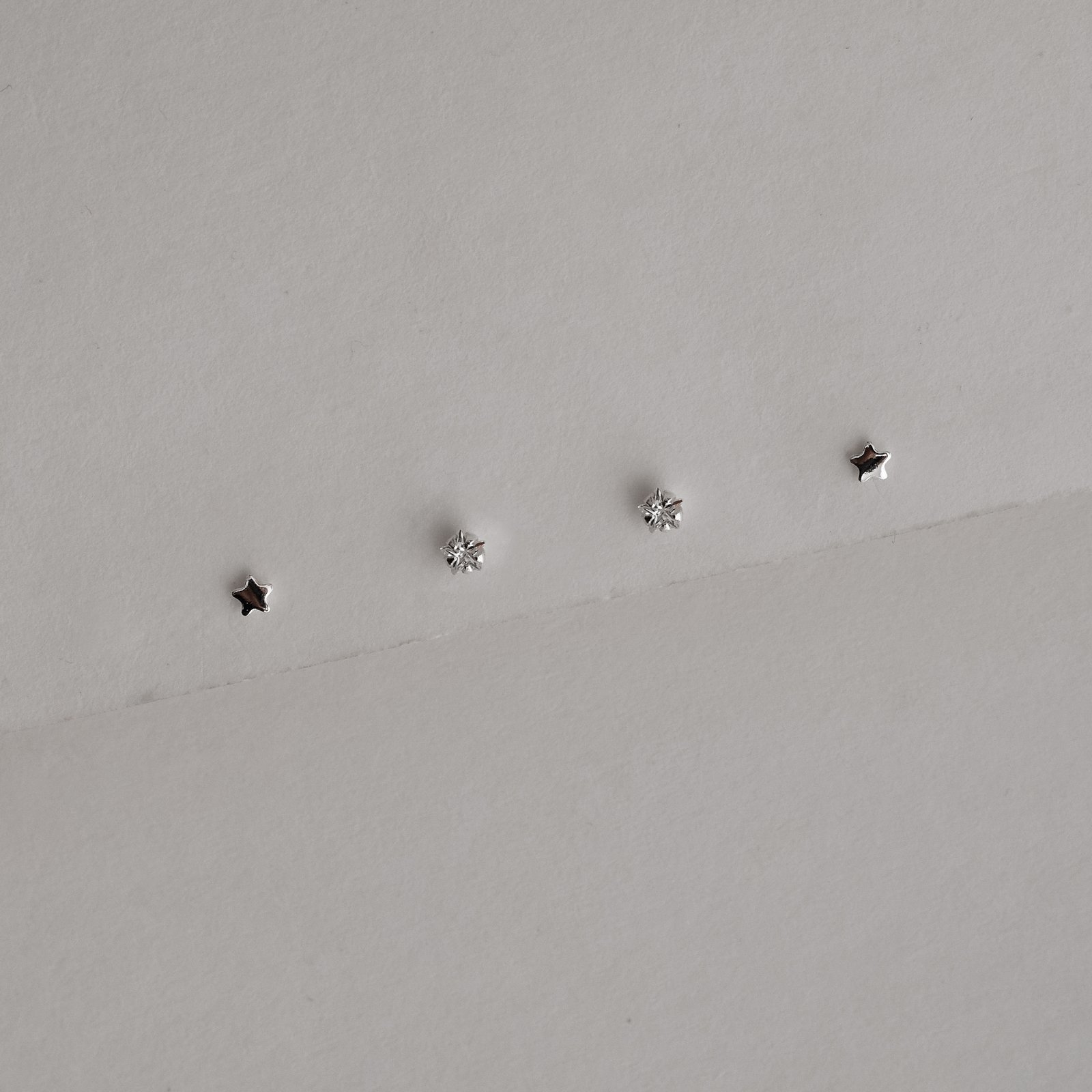 Dupla estrela lisa e zircônia estrela 3mm