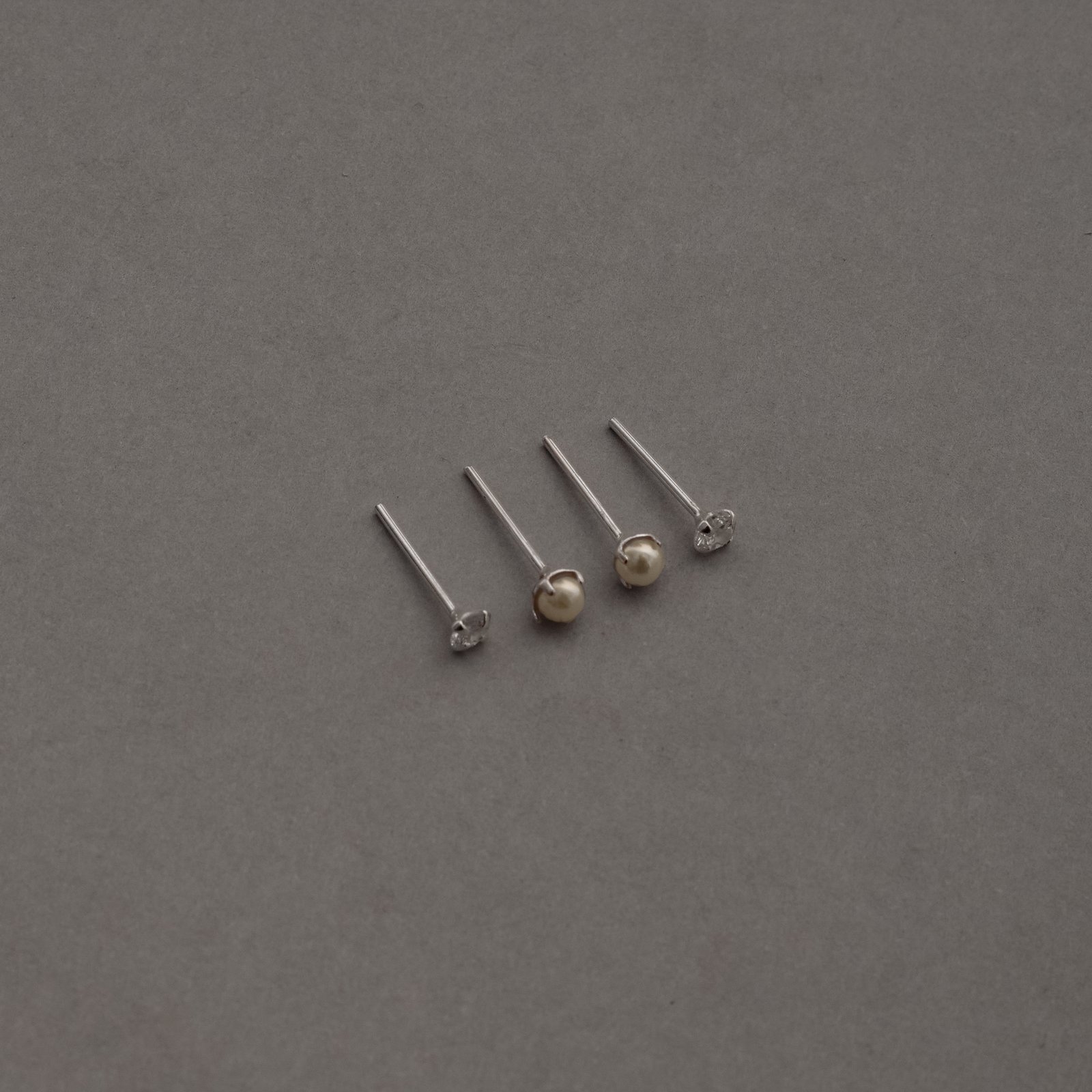 Dupla zircônia e pérola 3mm
