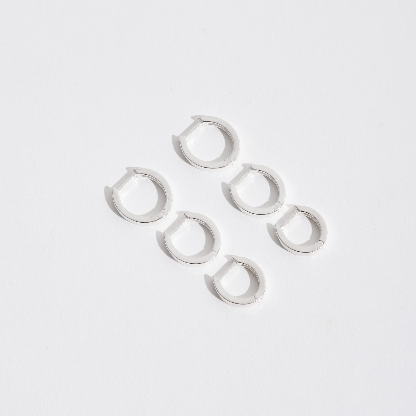 Trio argolas click 10, 11 e 13mm fio quadrado