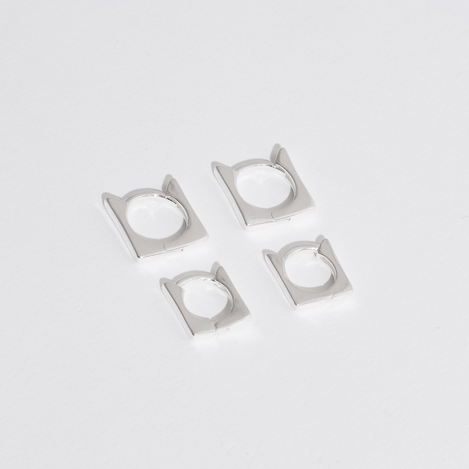 Dupla argolas click quadrada 11 e 12mm