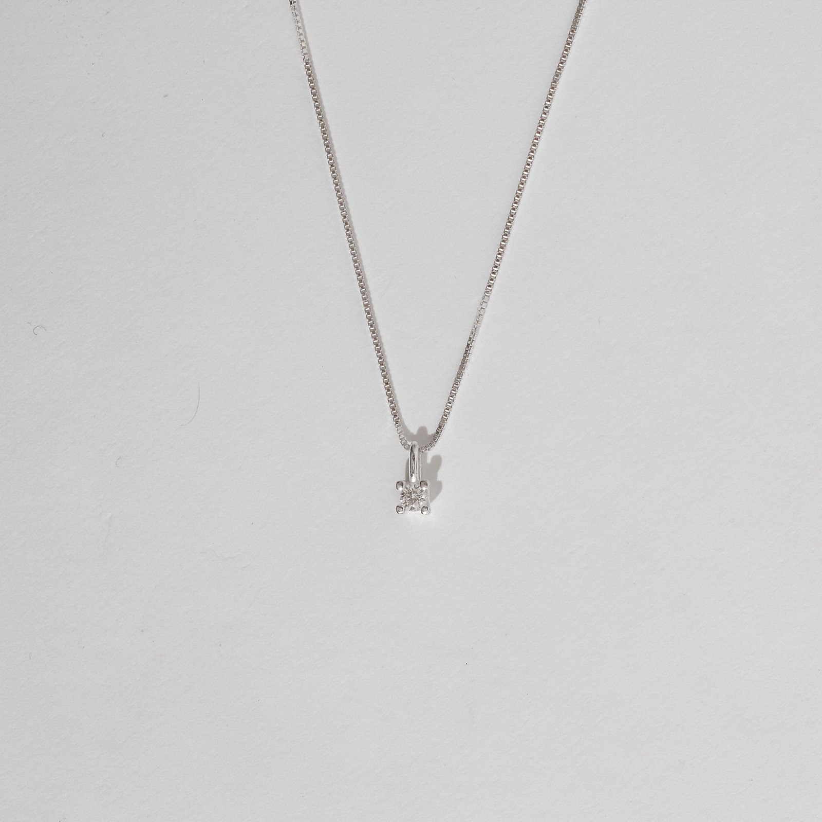 Colar pingente zircônia 2mm 40cm
