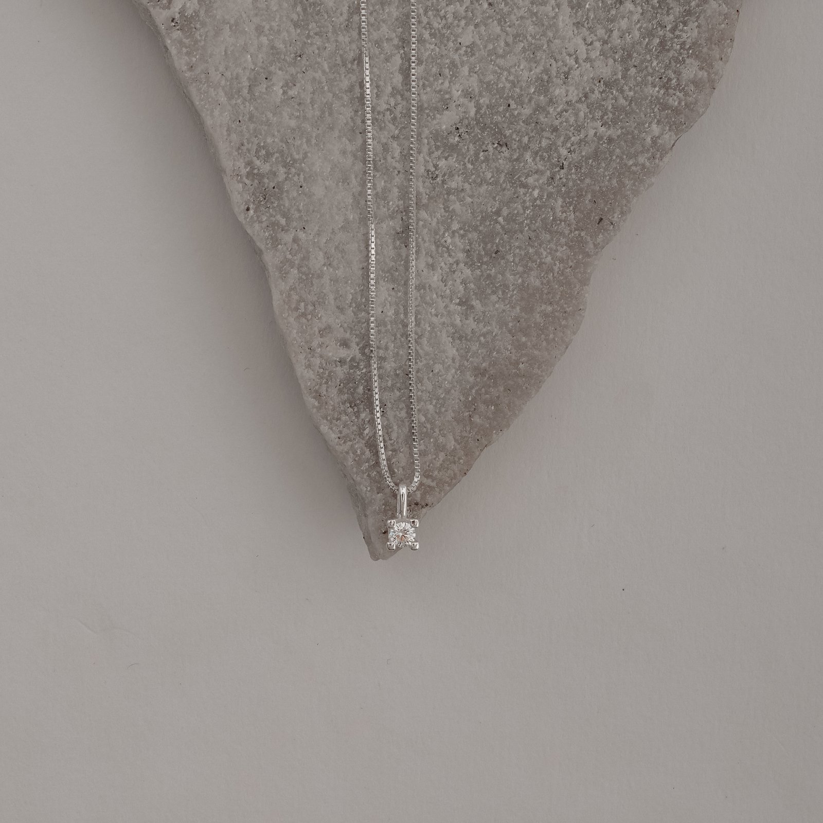Colar pingente zircônia 2mm 40cm