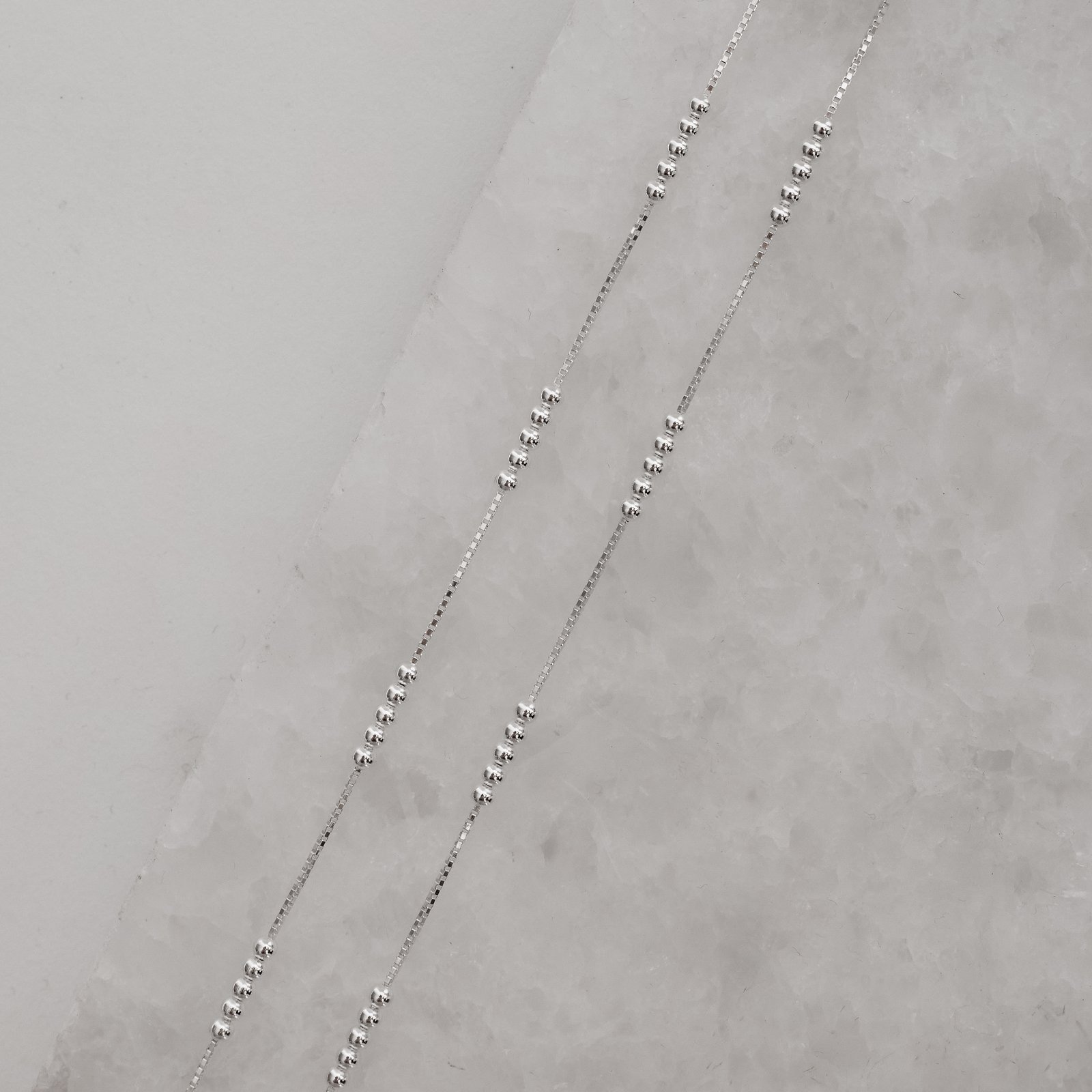 Corrente veneziana v15 com detalhe 5 bolas 2.5 45cm