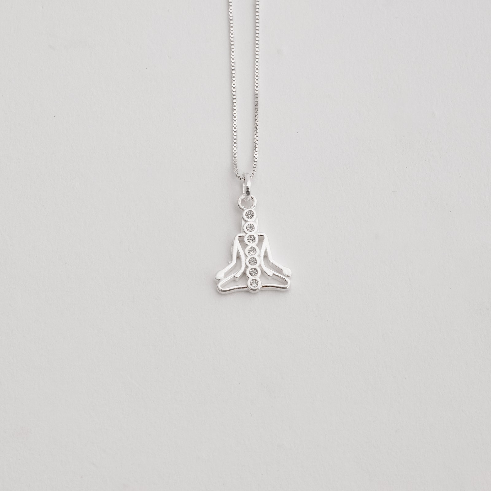 Colar pingente meditação 15mm 45cm