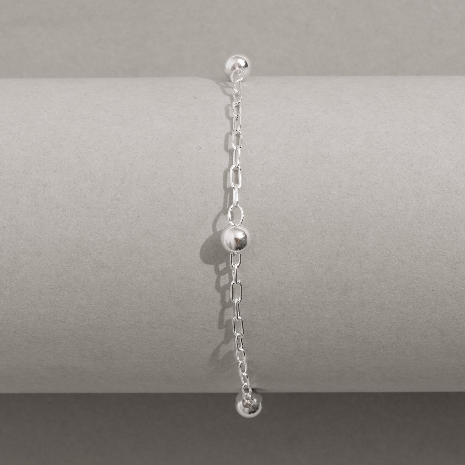 Pulseira infantil entremeio bolas 4mm corrente cartier 15cm
