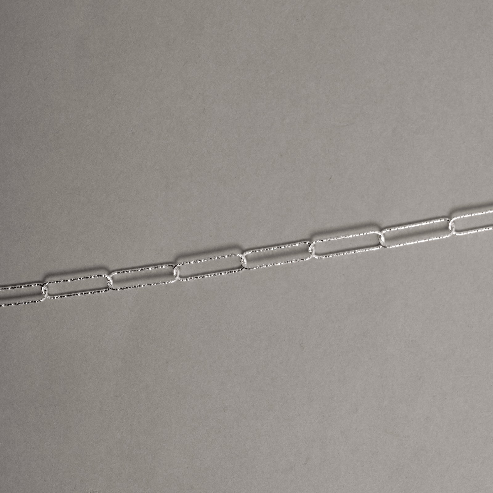 Pulseira corrente elo longo facetado 4.0 19cm