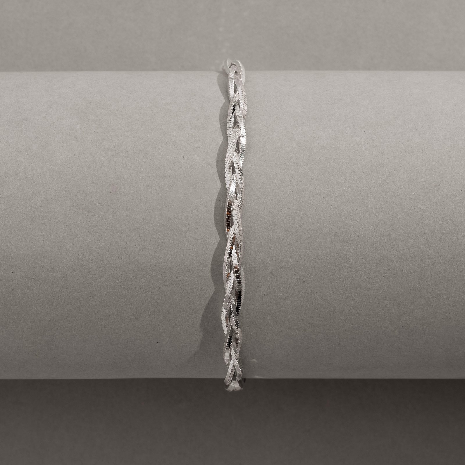 Pulseira corrente rabo de rato fio quadrado trançado 3.6
