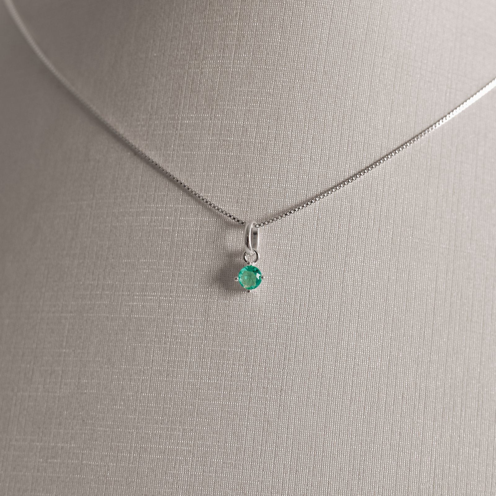 Conjunto brinco e colar zircônia redonda turmalina 4mm 40cm