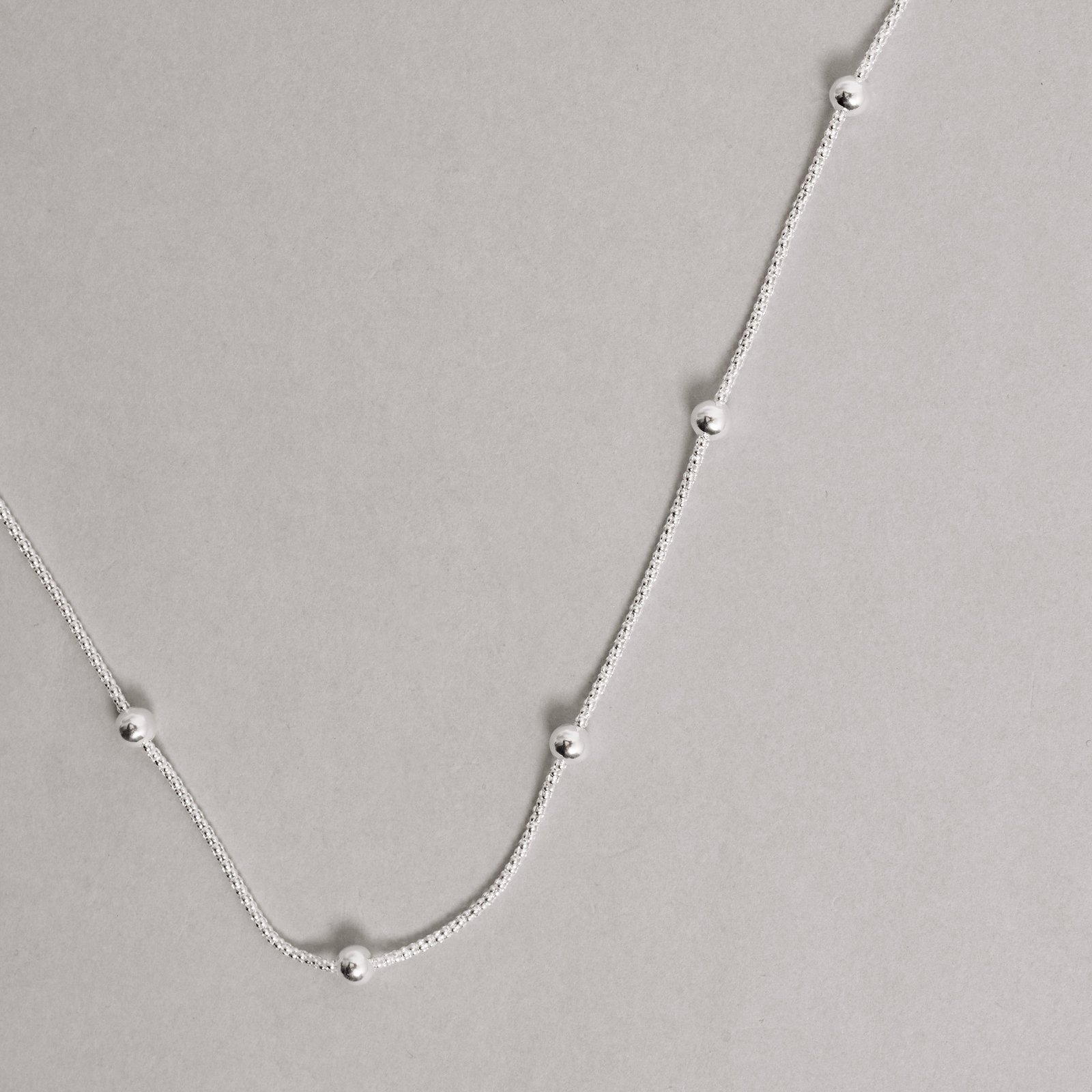 Corrente pipoca com bolas 4mm 45cm