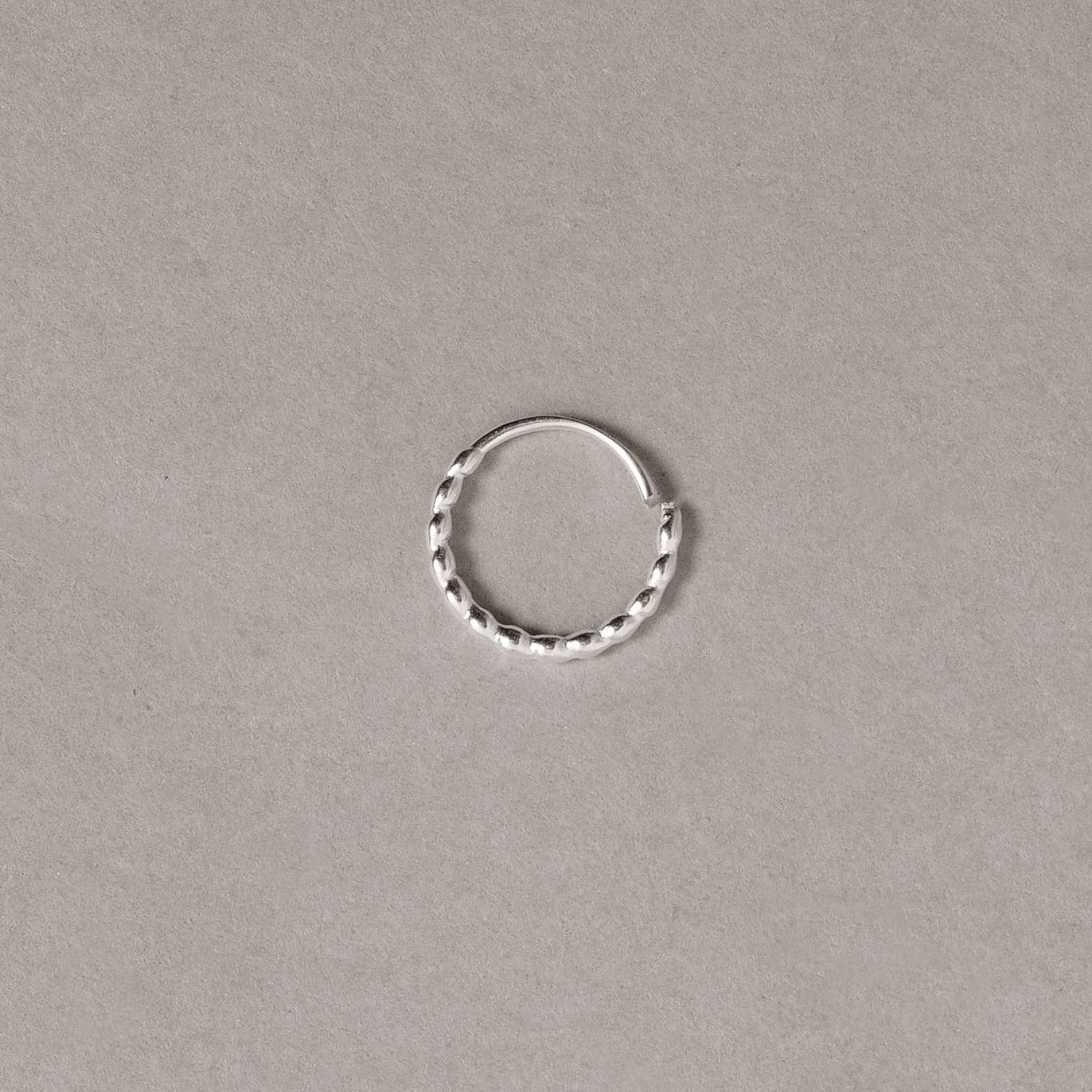 Piercing nariz argola azeitonas 9mm