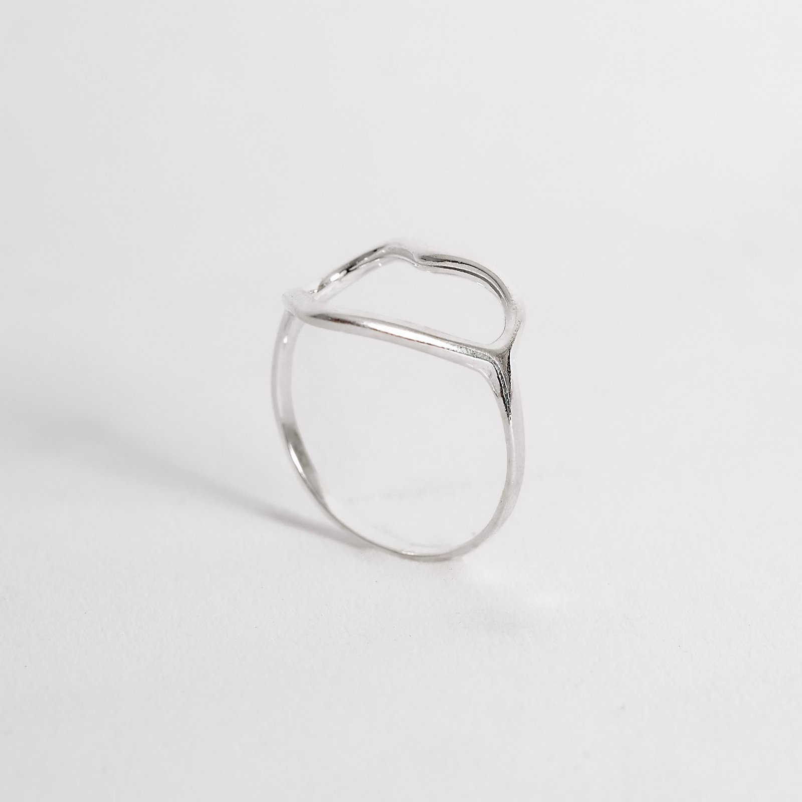 Anel coração vazado 12mm