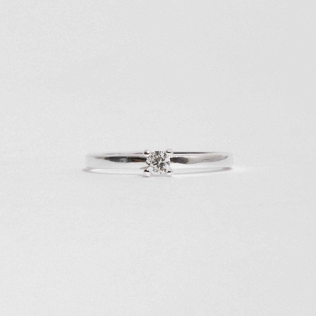 Anel solitário tradicional zircônia 3mm