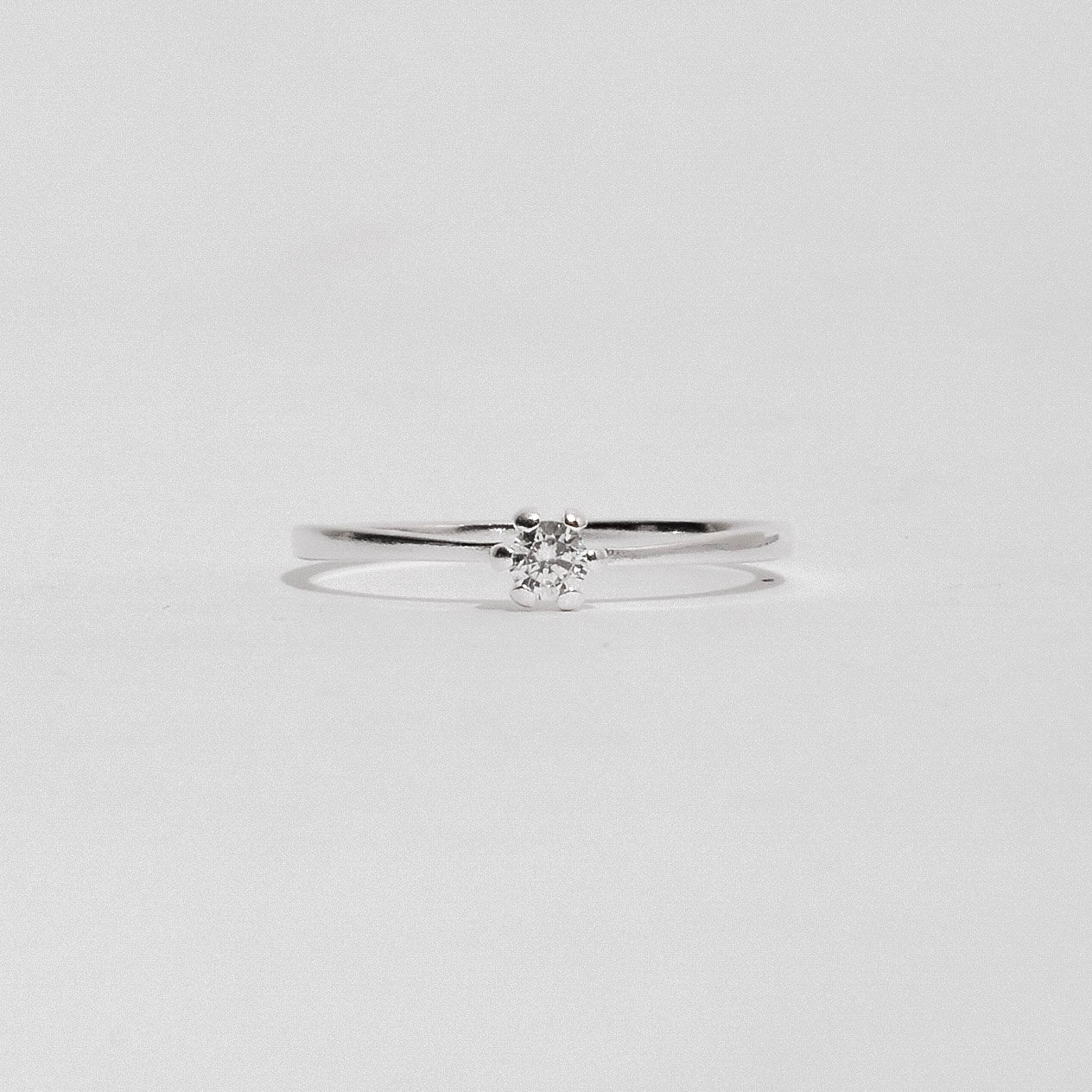 Anel solitário zircônia 3mm garras