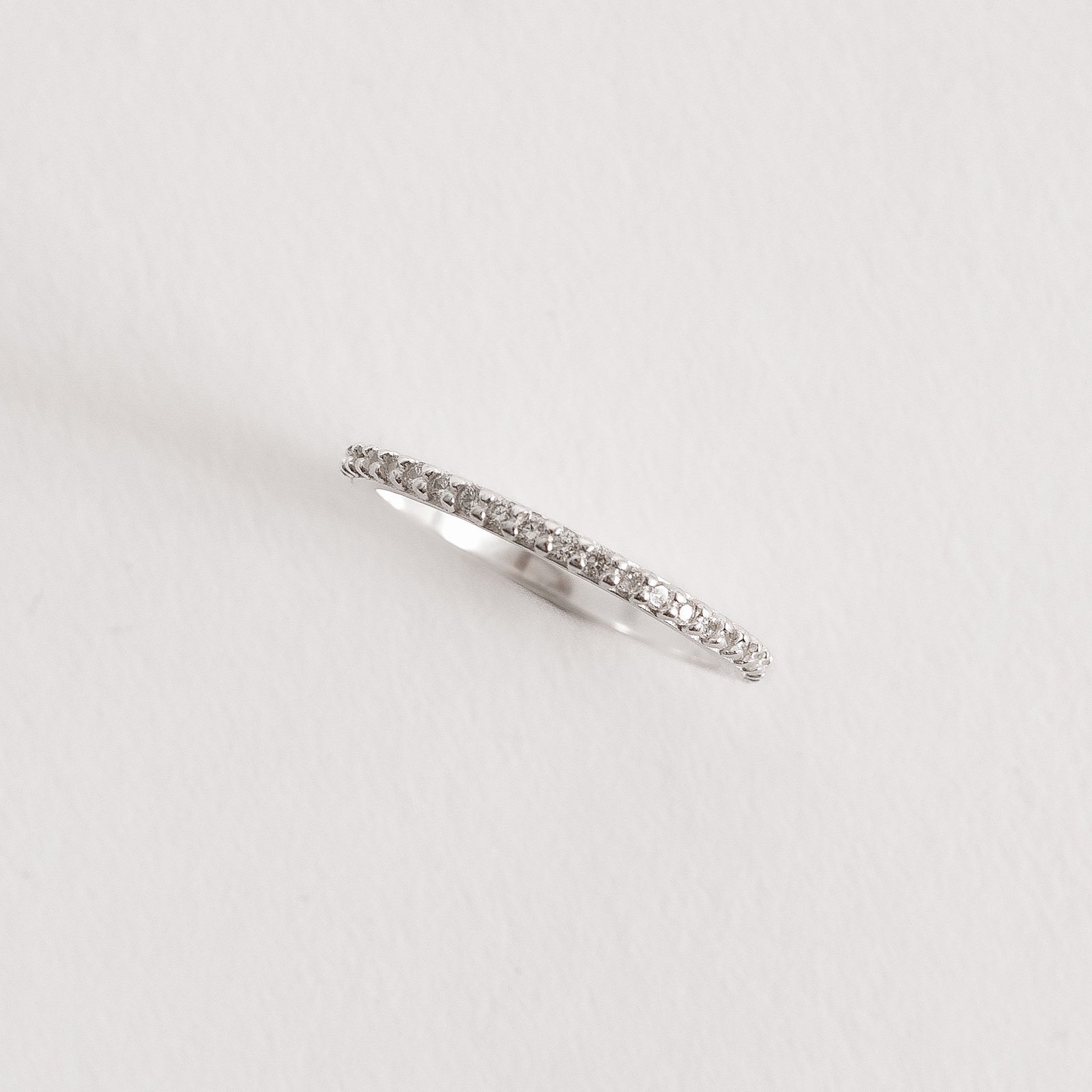 Anel aliança cravejada 1.5mm