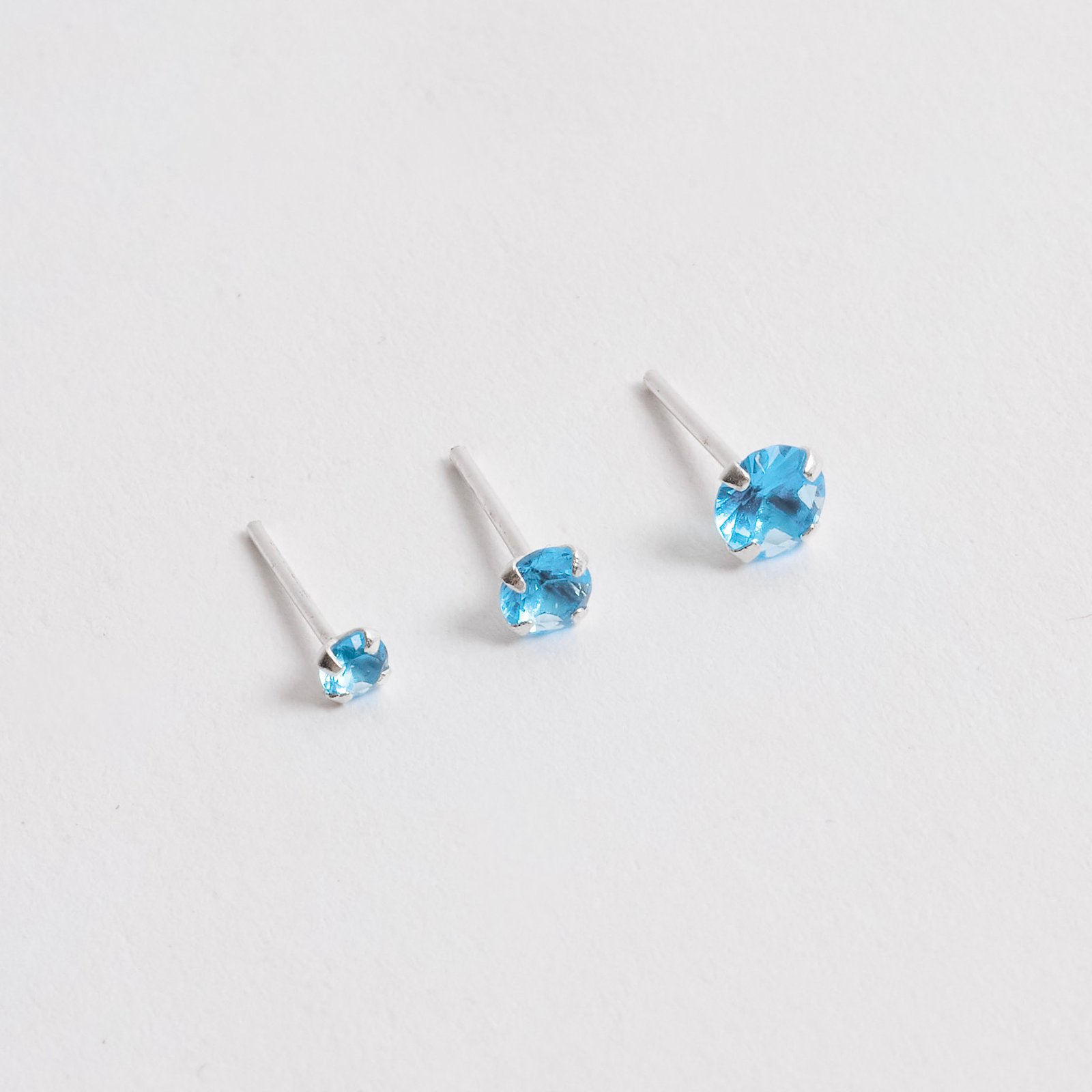Trio zircônia redonda 3, 4 e 5mm azul