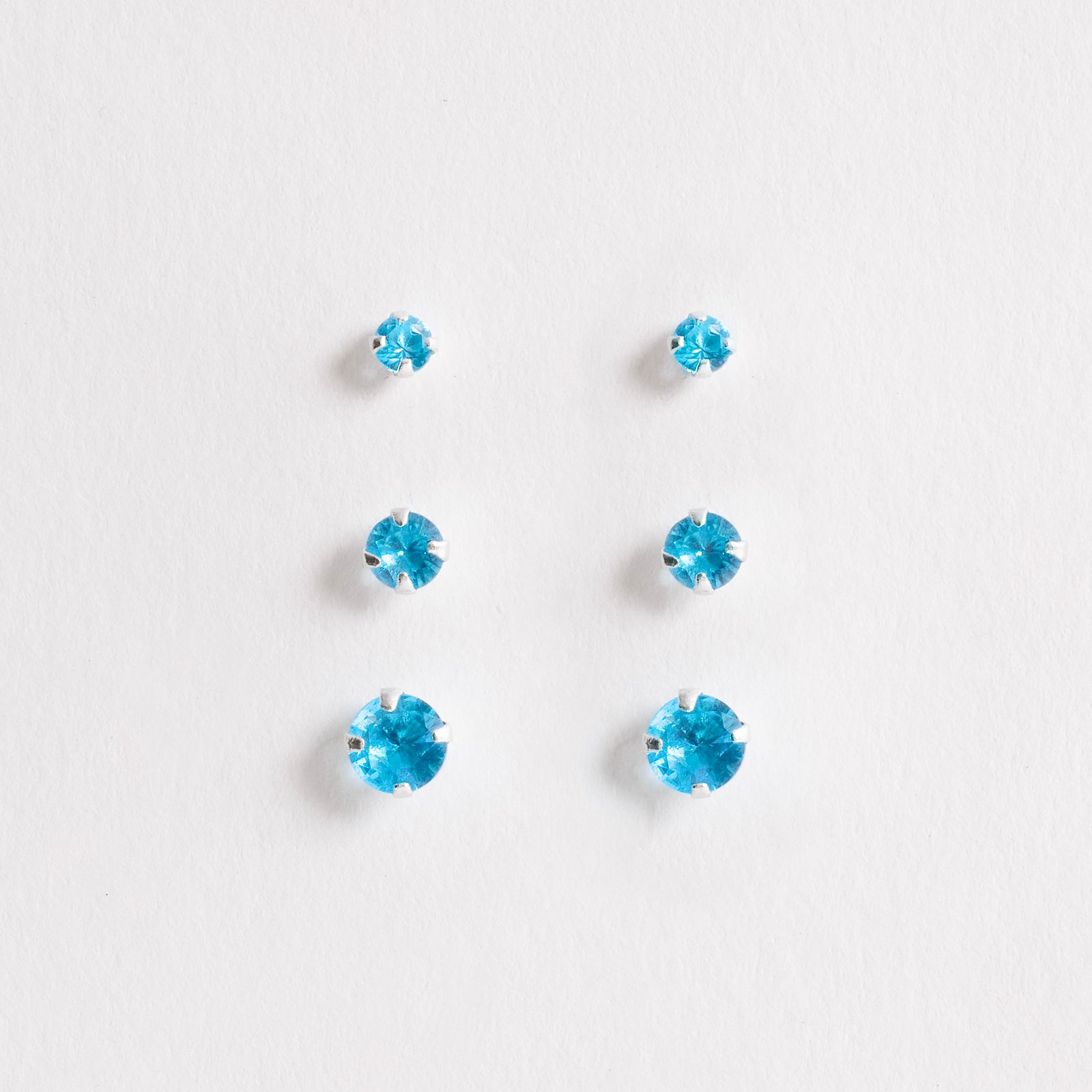 Trio zircônia redonda 3, 4 e 5mm azul