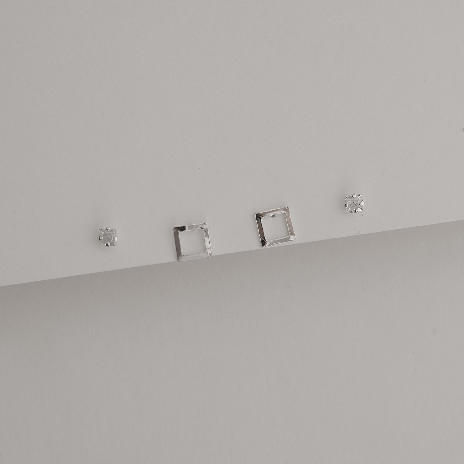 Dupla zircônia quadrada 3mm e quadrado vazado 6mm