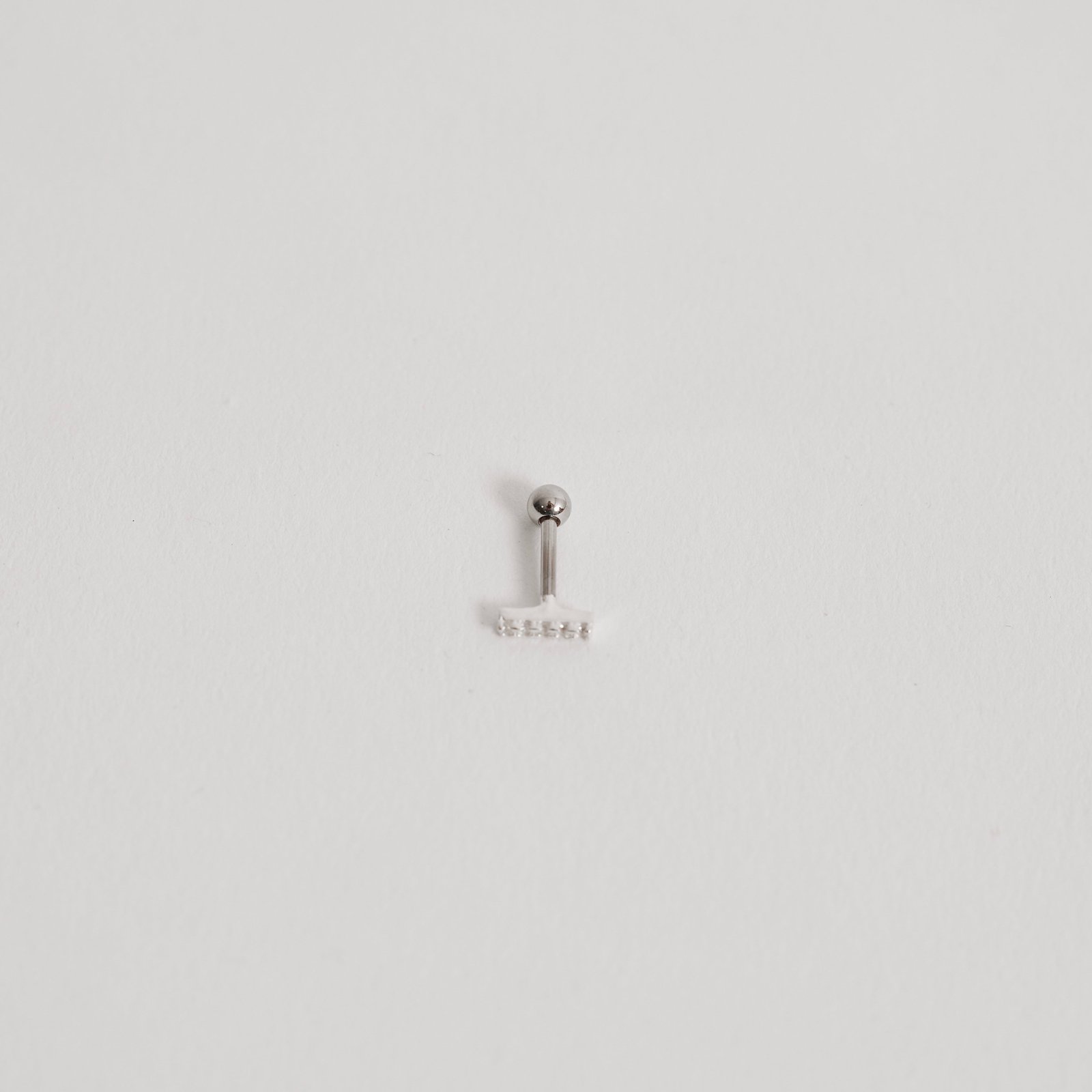 Piercing haste palito cravejado 6mm