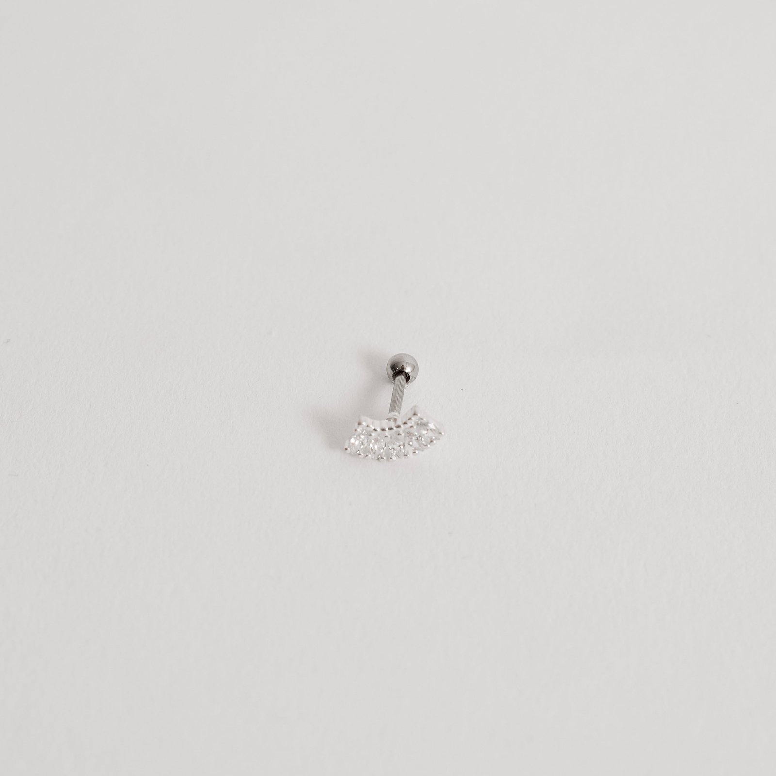 Piercing haste zircônias navetes 9mm