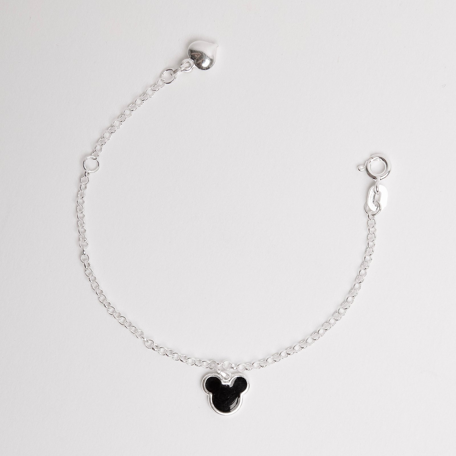 Pulseira infantil pingente Mickey 8mm resina
