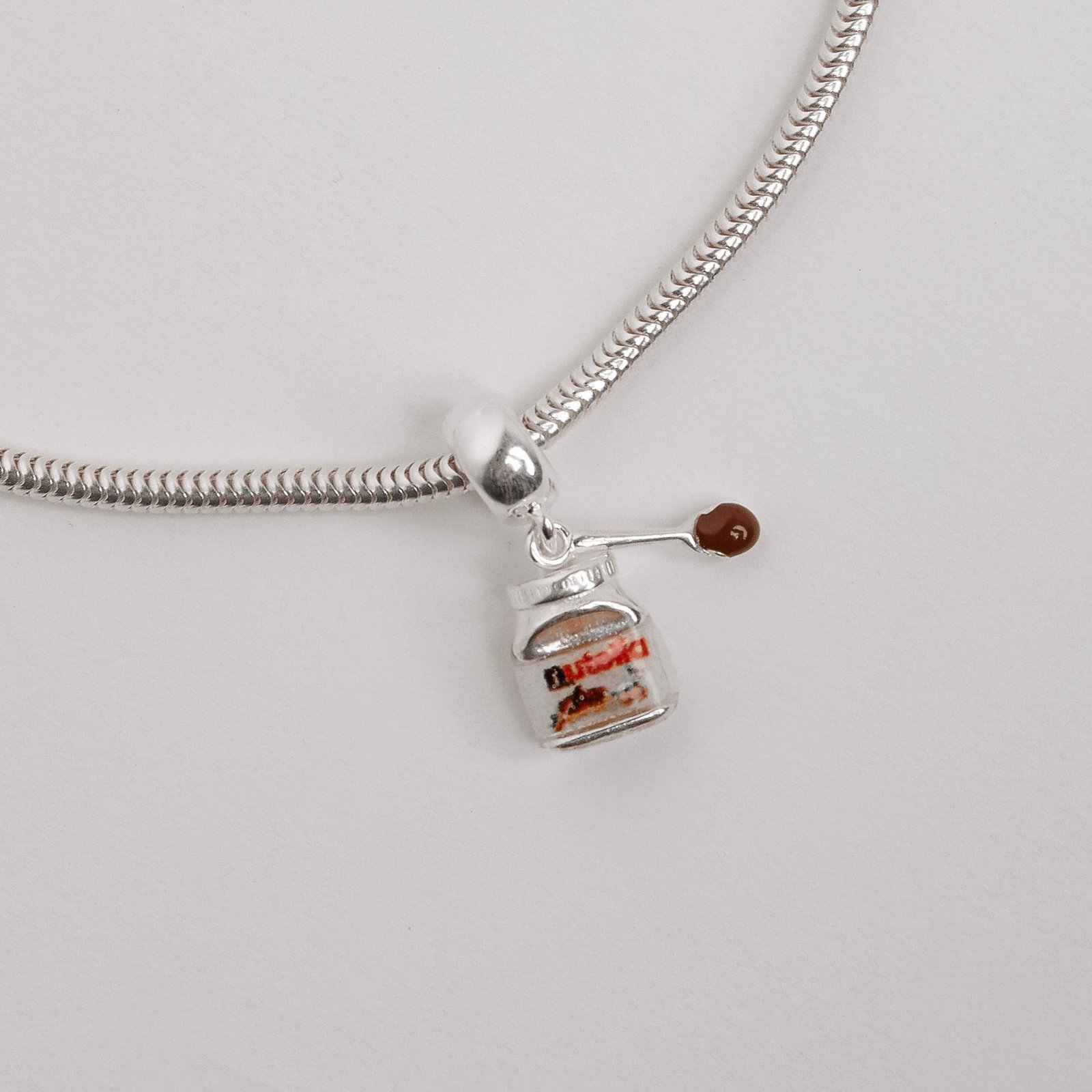 Berloque pingente Nutella 10mm resina