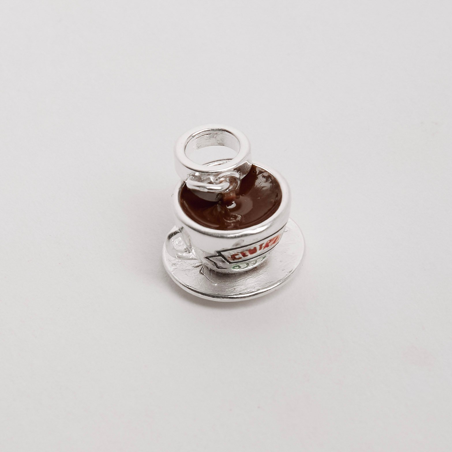 Berloque pingente xícara de café Central Perk Friends 13mm resina