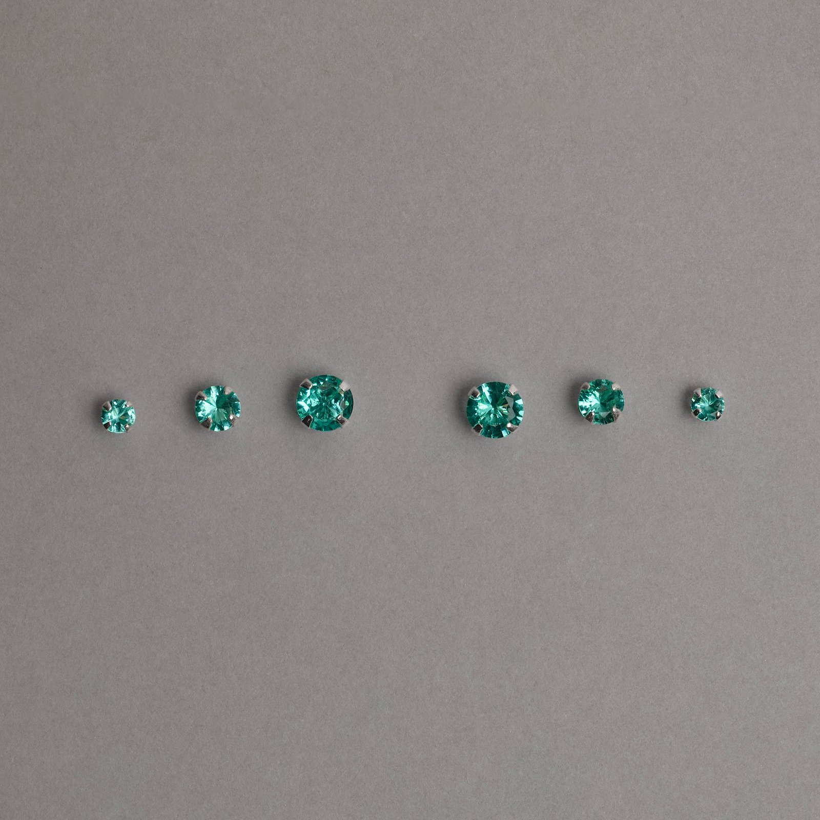 Trio zircônia redonda 3, 4 e 5mm turmalina