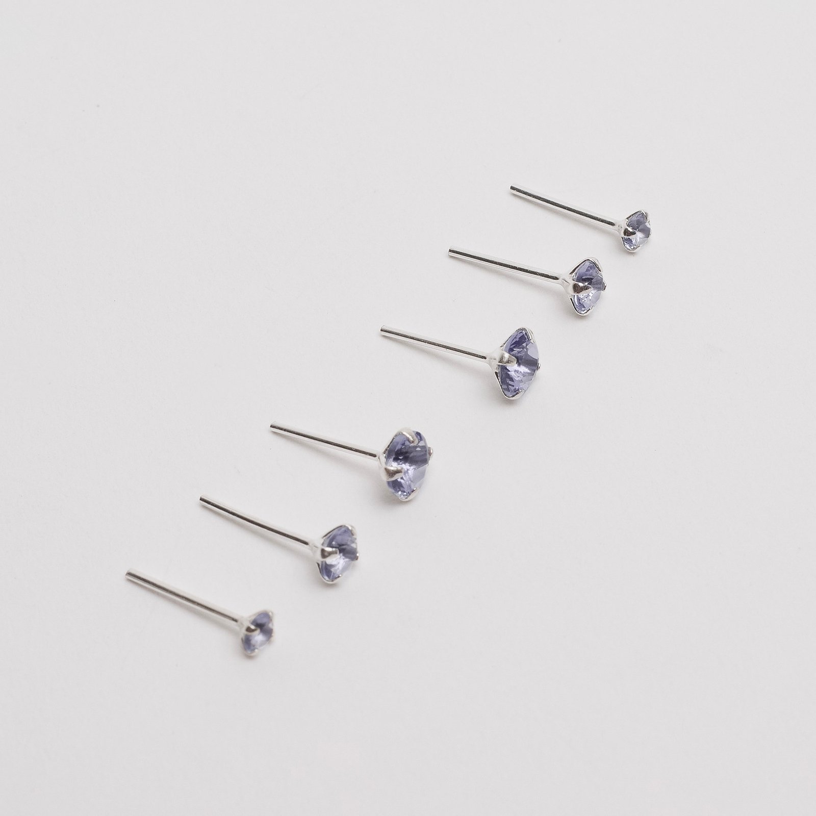 Trio zircônia redonda 3, 4 e 5mm lilás