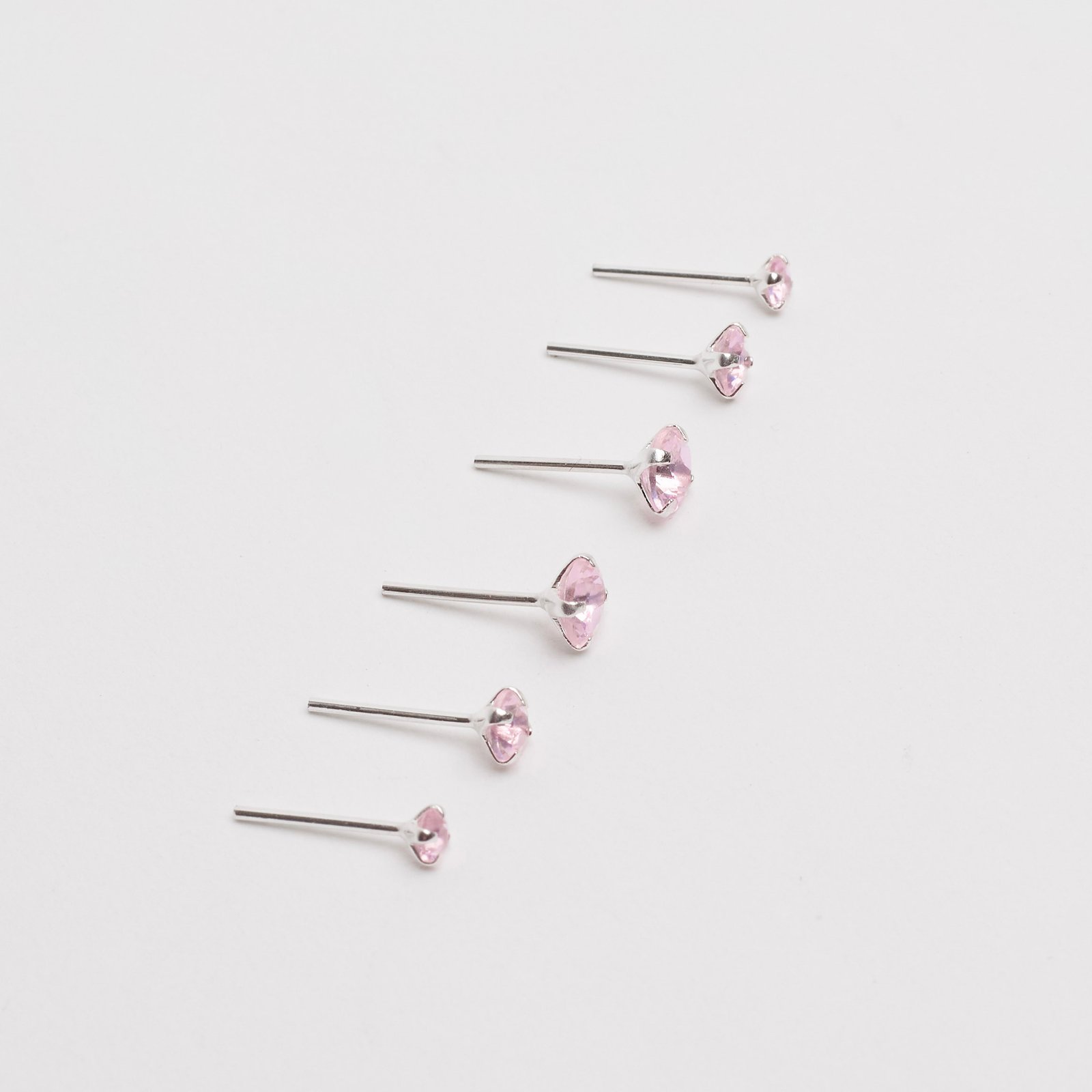 Trio zircônia redonda 3, 4 e 5mm rosa