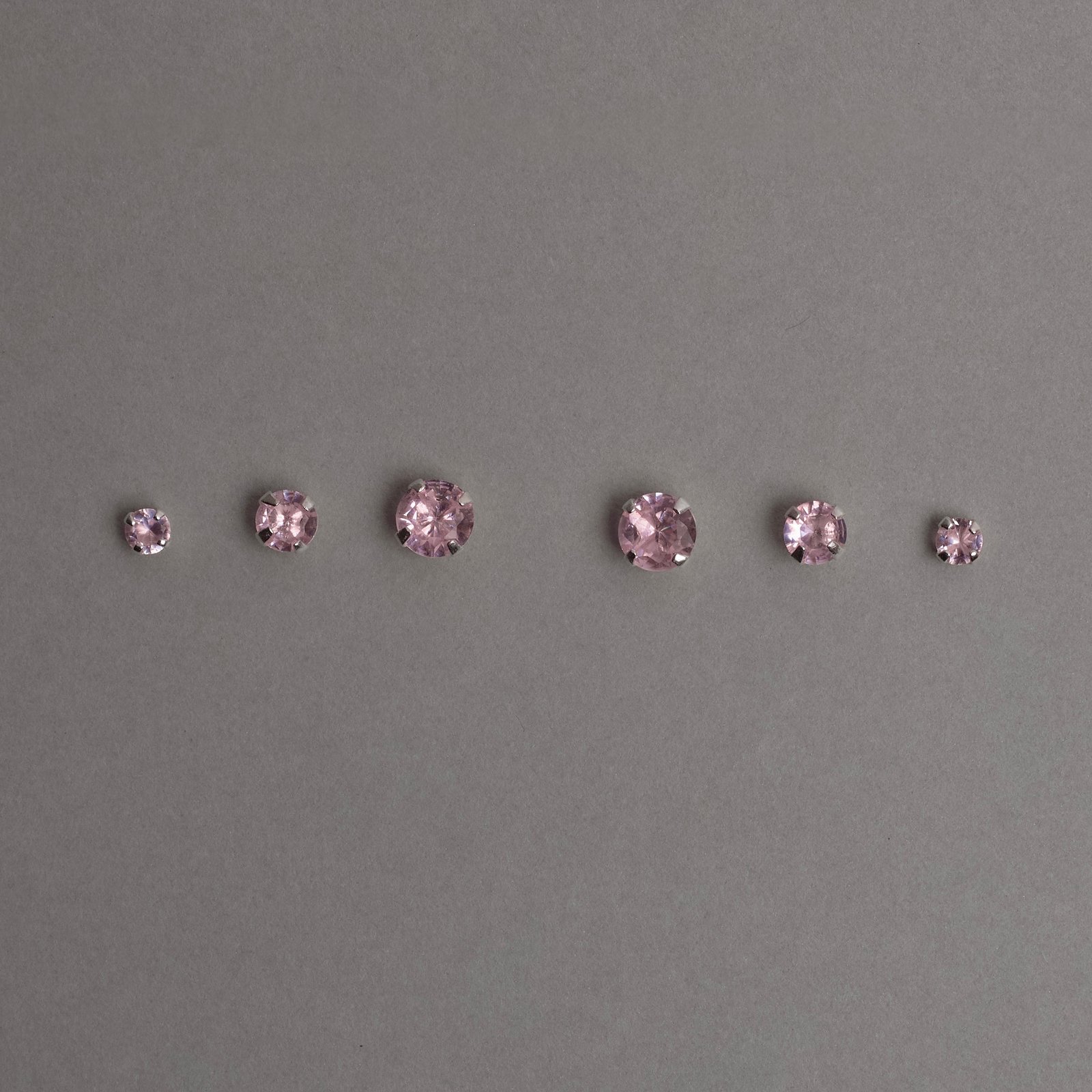 Trio zircônia redonda 3, 4 e 5mm rosa