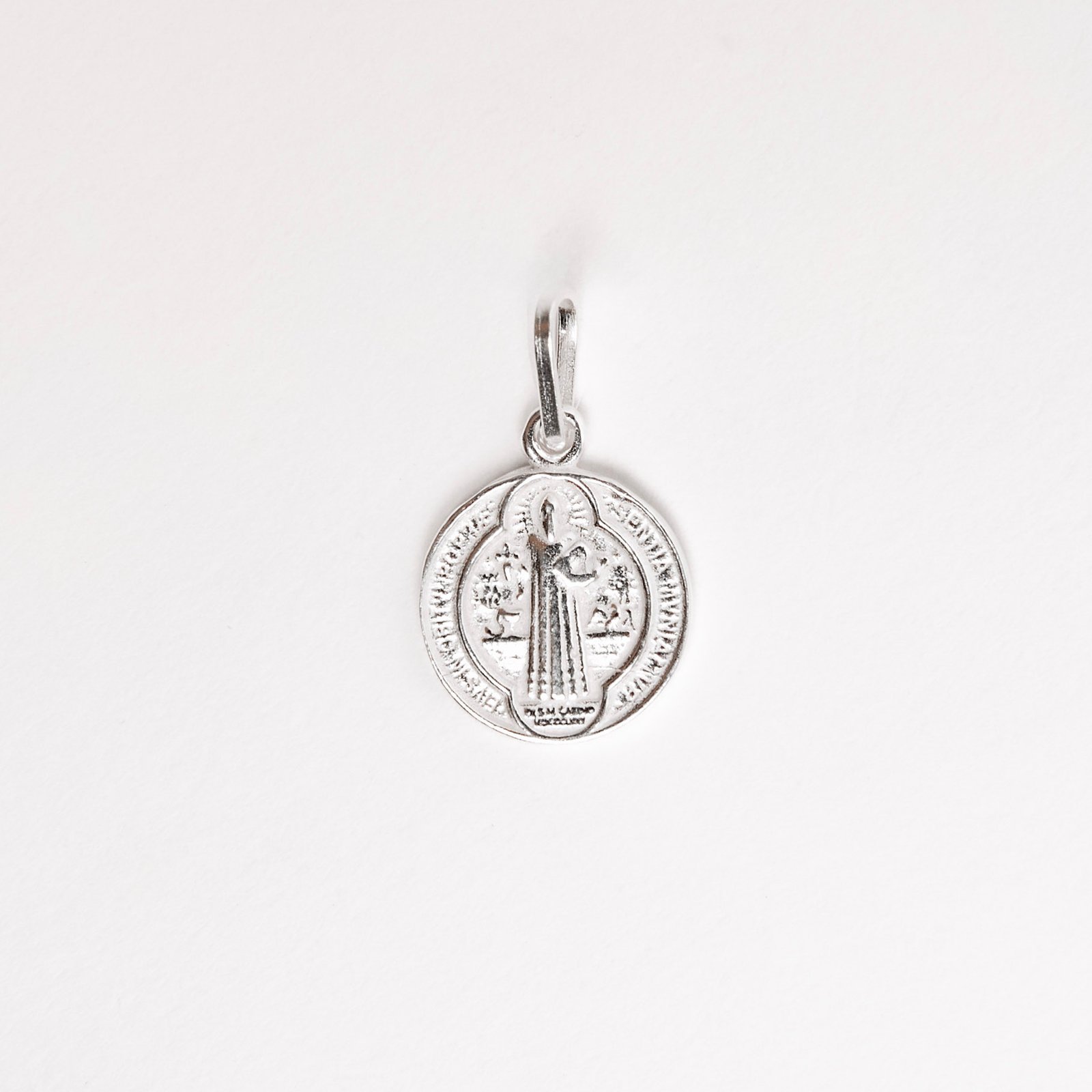 Pingente medalha São Bento 12mm