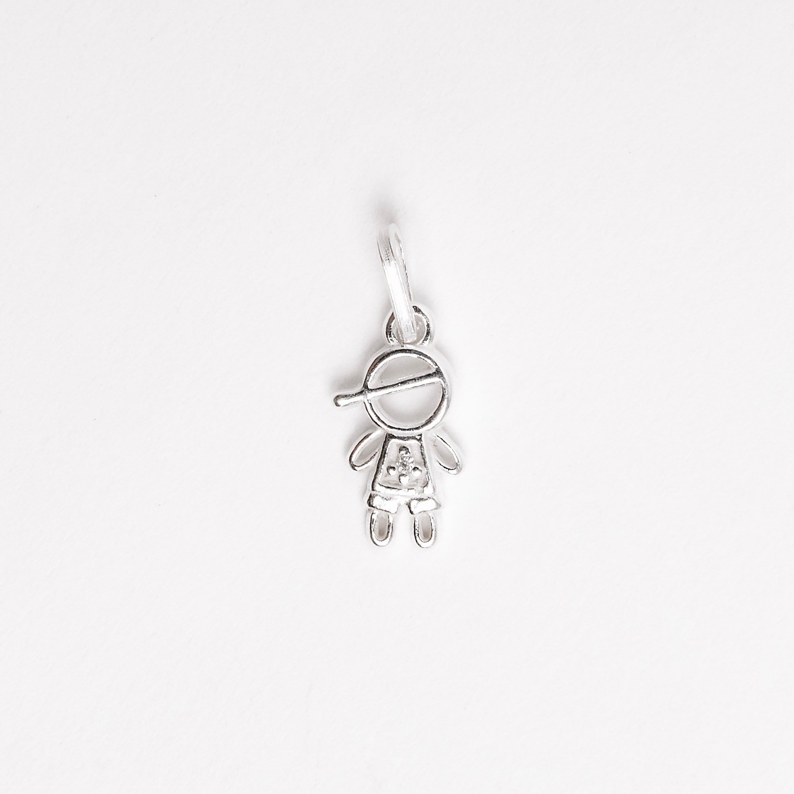 Pingente menino cravejado cristal 10mm