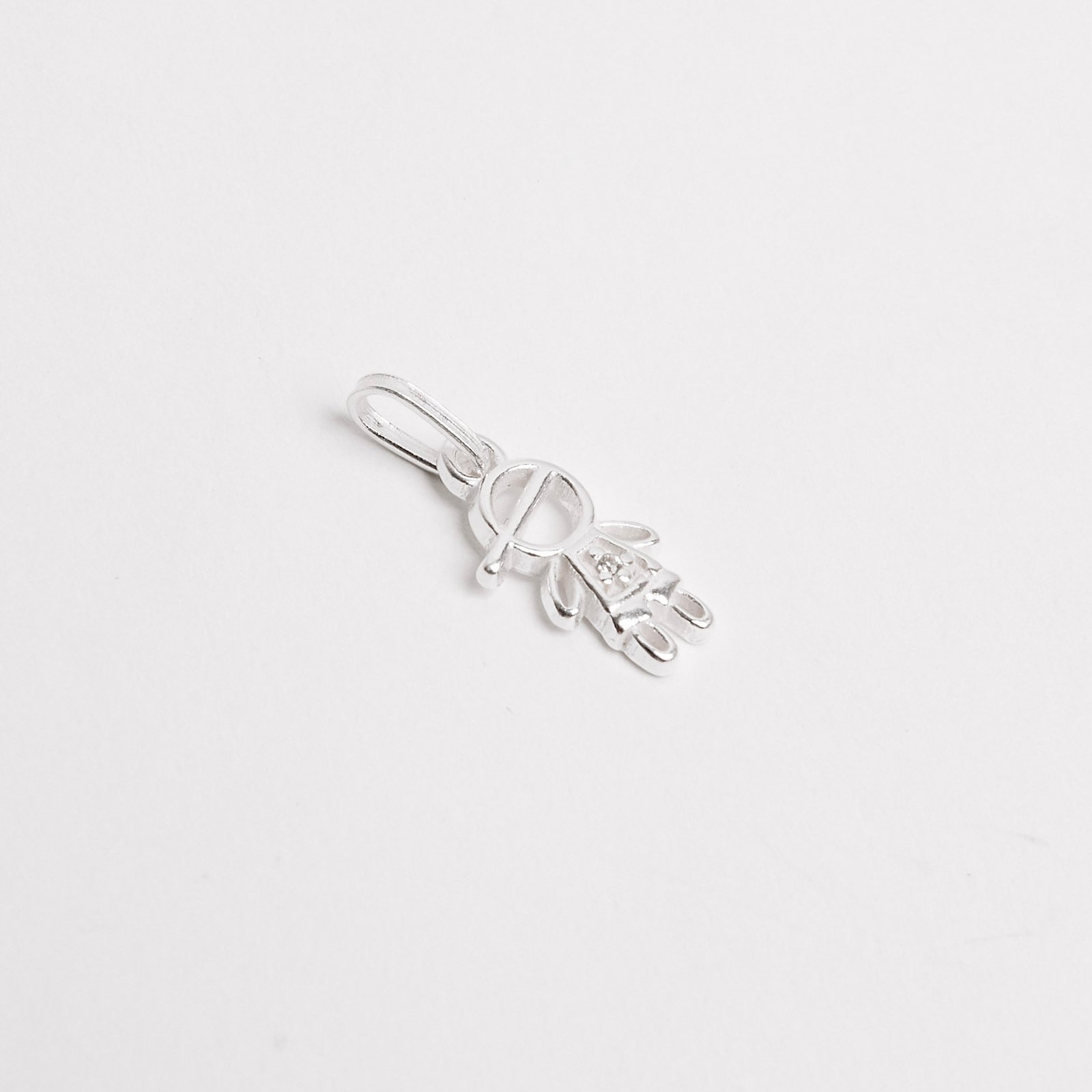 Pingente menino cravejado cristal 10mm
