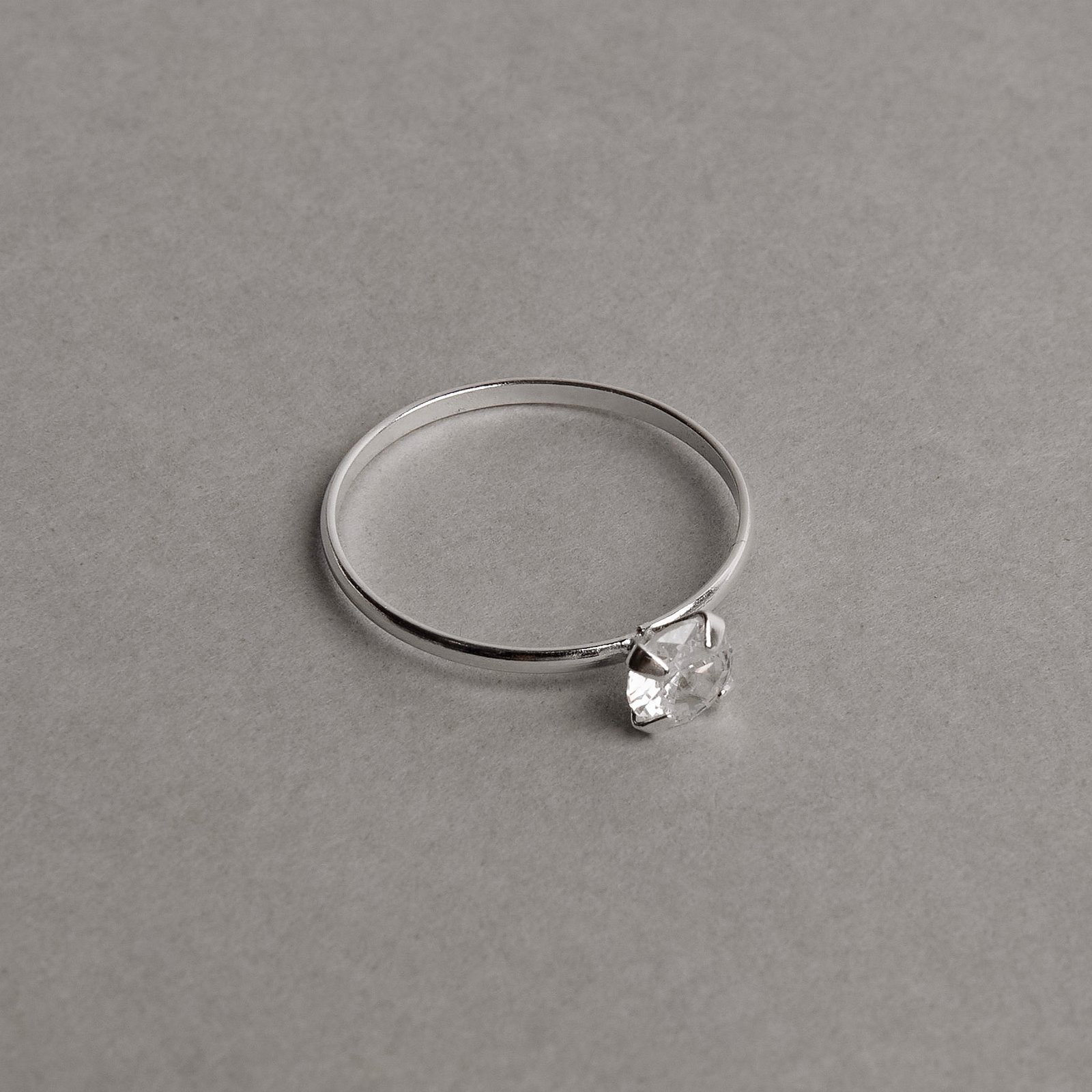 Anel solitário zircônia cristal 5mm