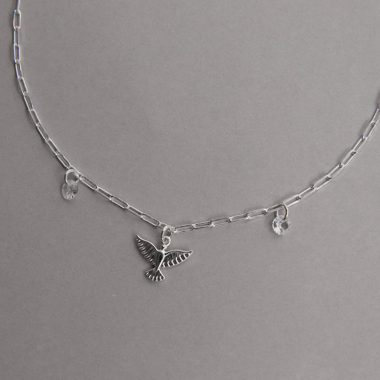 Pulseira pingentes Espírito Santo 12mm e zircônias 16+3cm