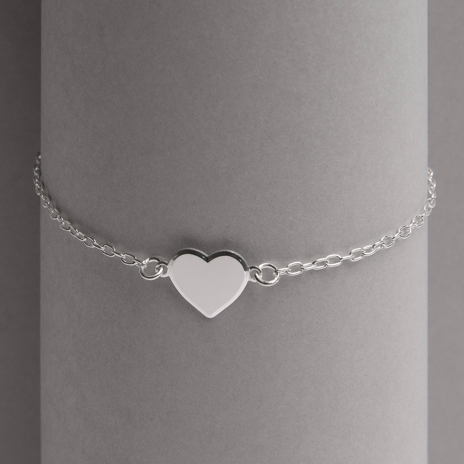 Pulseira entremeio coração 11mm corrente cadeado 16+4cm