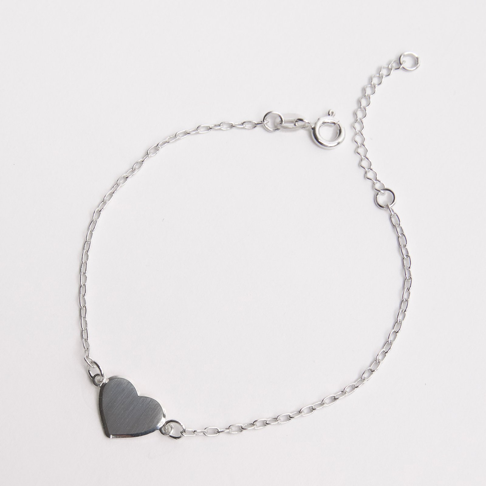 Pulseira entremeio coração 11mm corrente cadeado 16+4cm