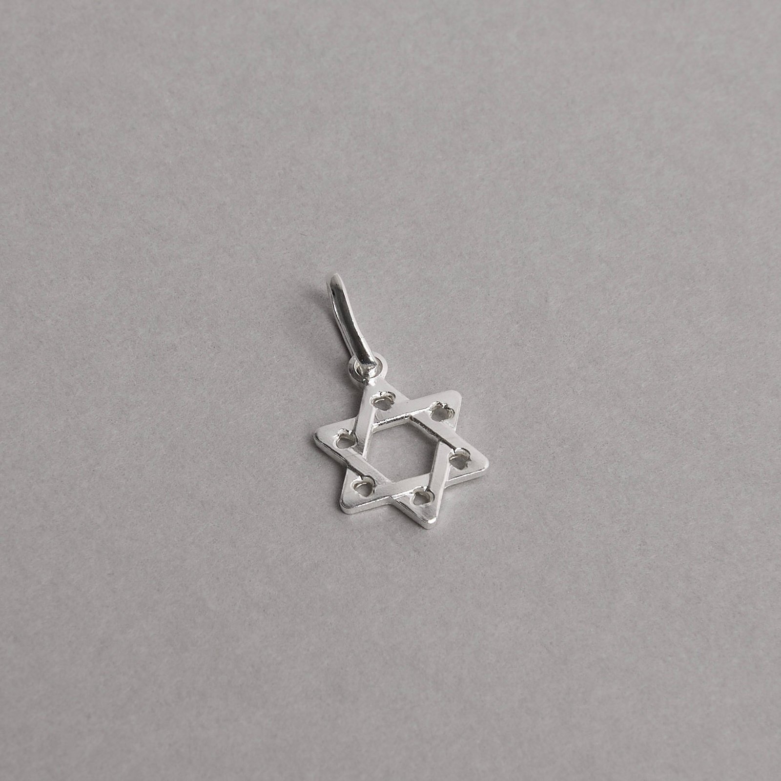 Pingente estrela de Davi lisa 12mm