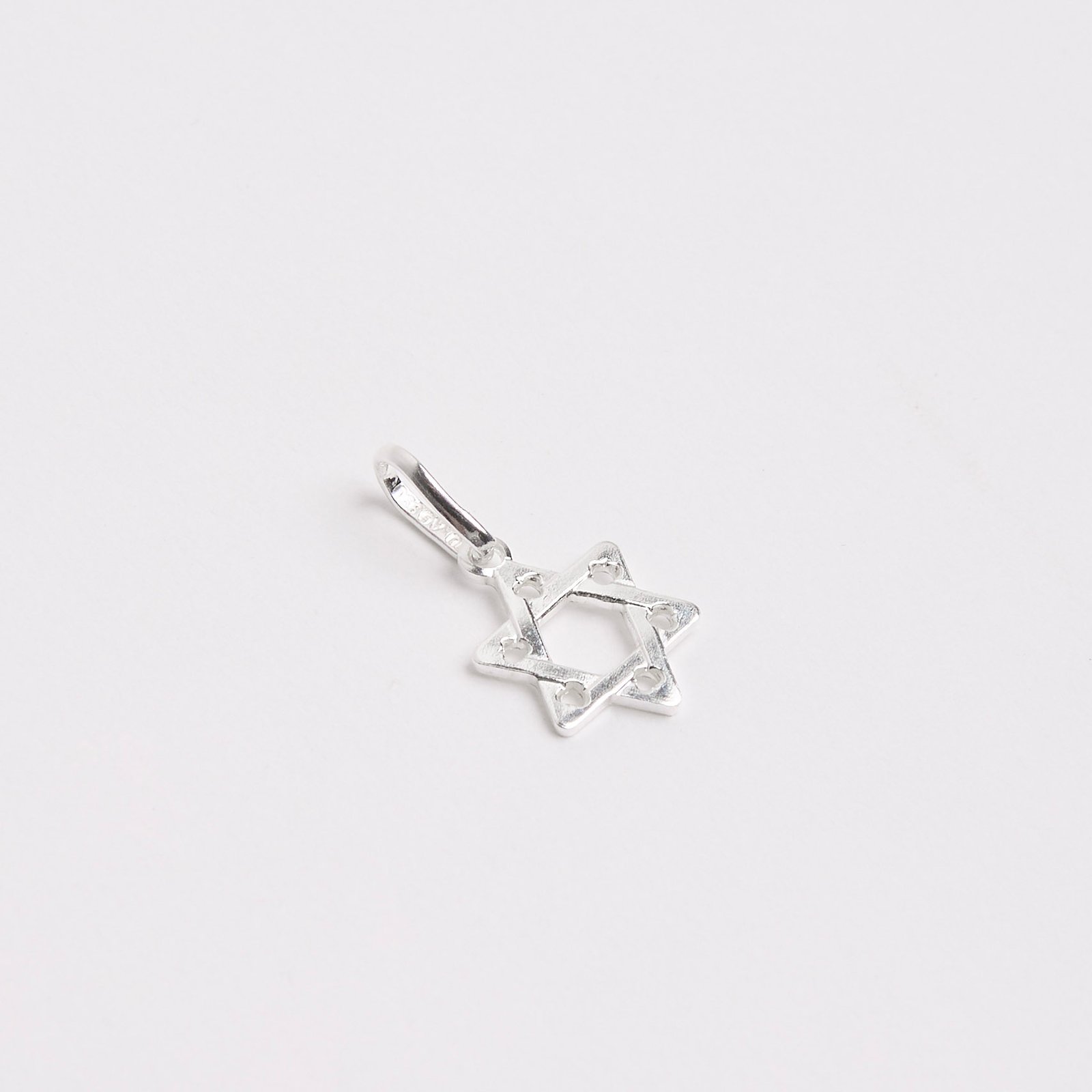 Pingente estrela de Davi lisa 12mm