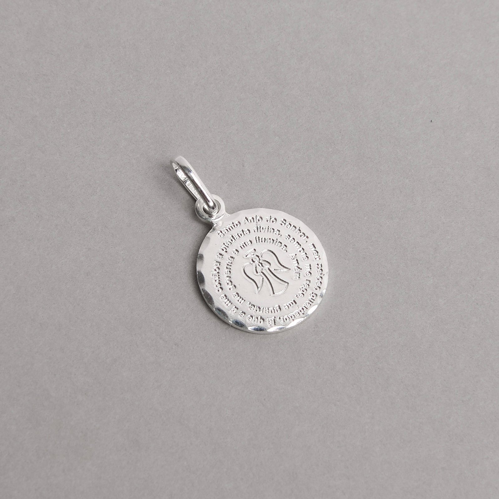 Pingente medalha Santo Anjo 12mm