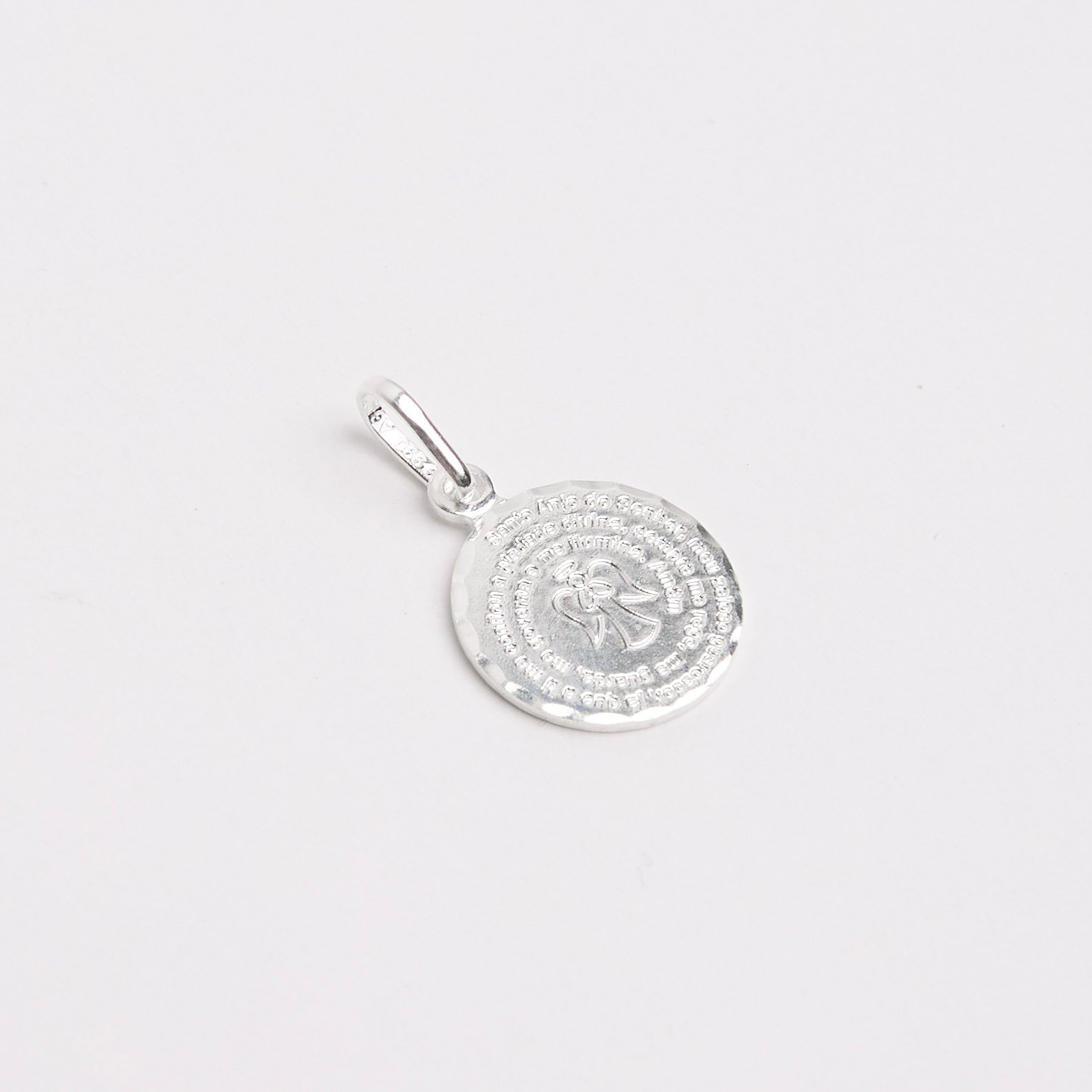Pingente medalha Santo Anjo 12mm