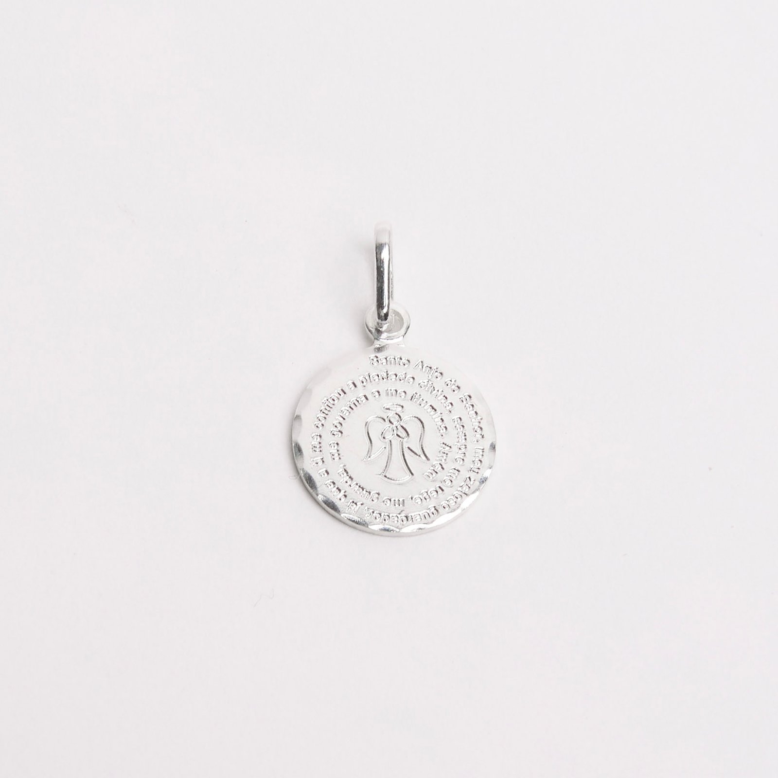 Pingente medalha Santo Anjo 12mm
